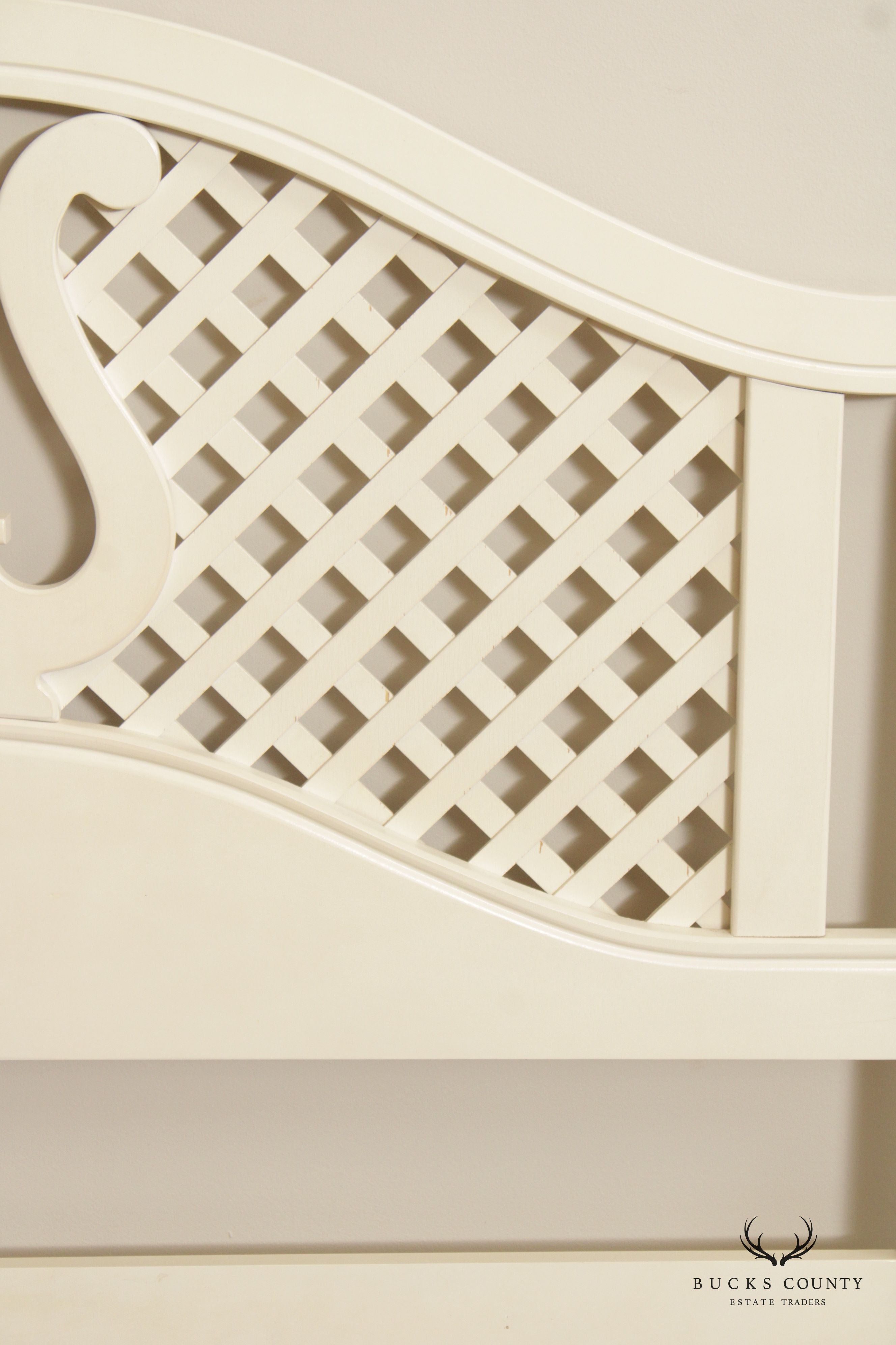 French Provincial Style Queen Size Trellis Headboard