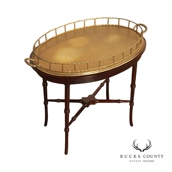 Regency Style Mahogany Brass Butler's Tray Table – Bucks County