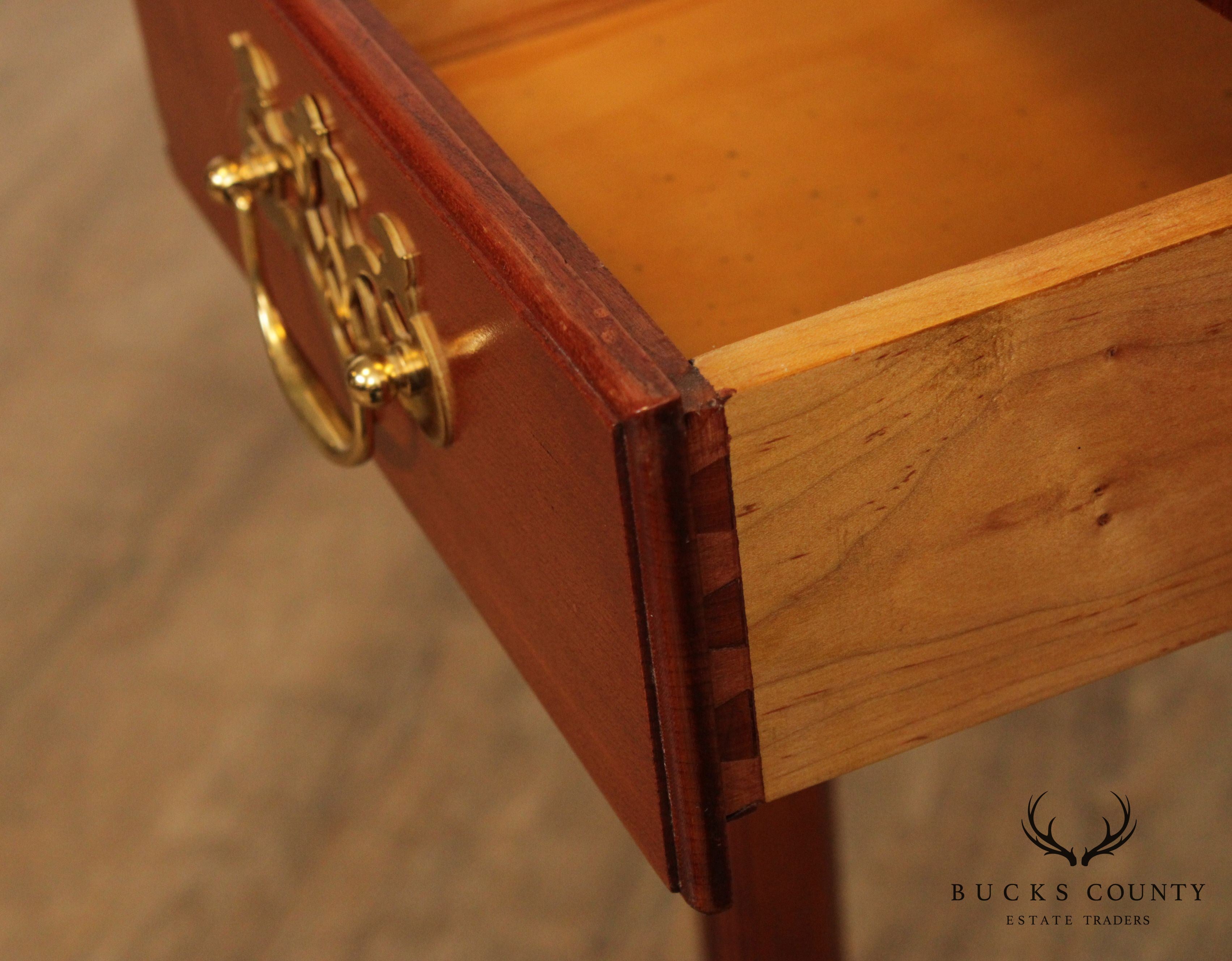 Chippendale Style Custom Crafted Cherry Drop Leaf Pembroke Table