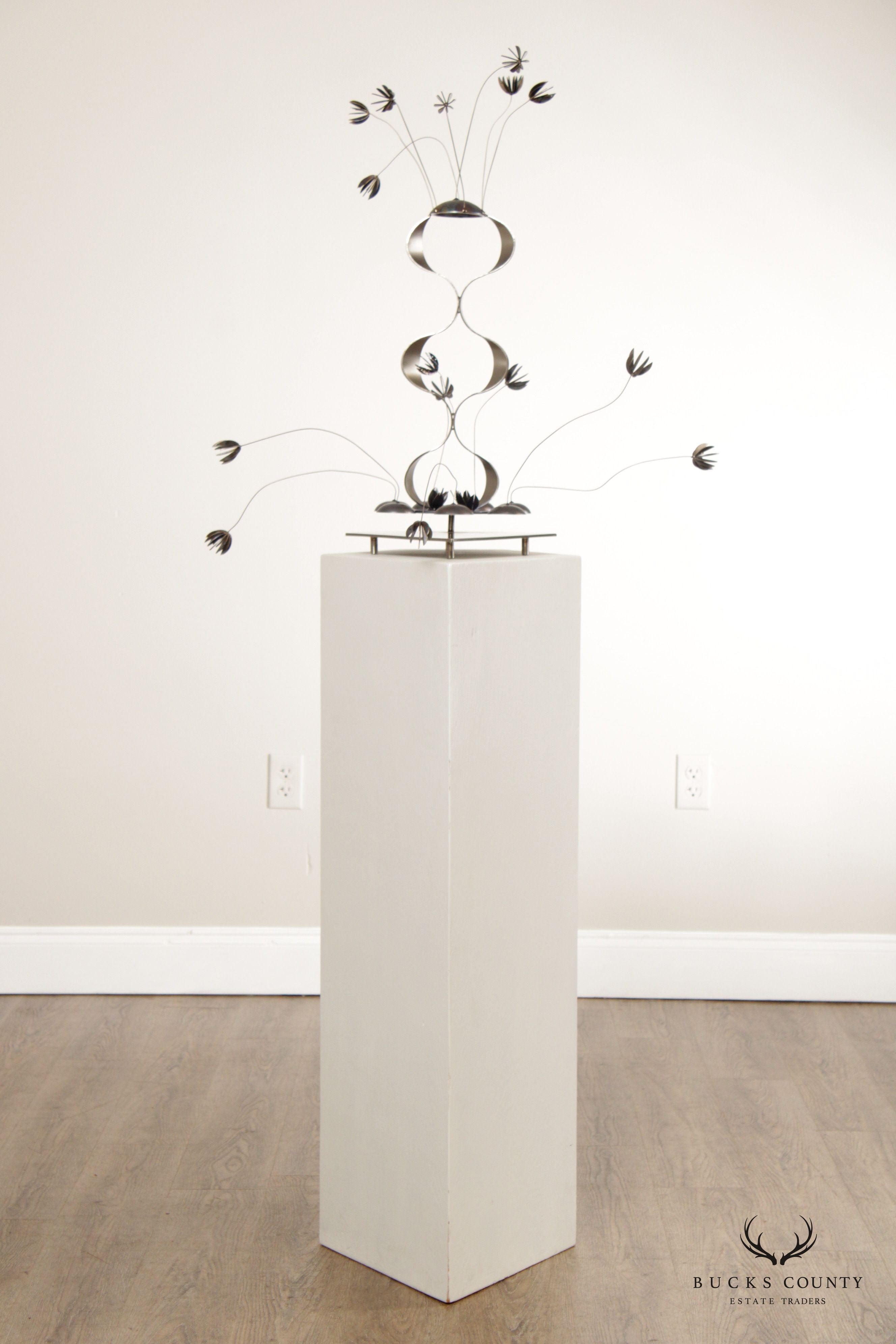 Paul Kocaj Contemporary Kinetic Titanium Metal Sculpture