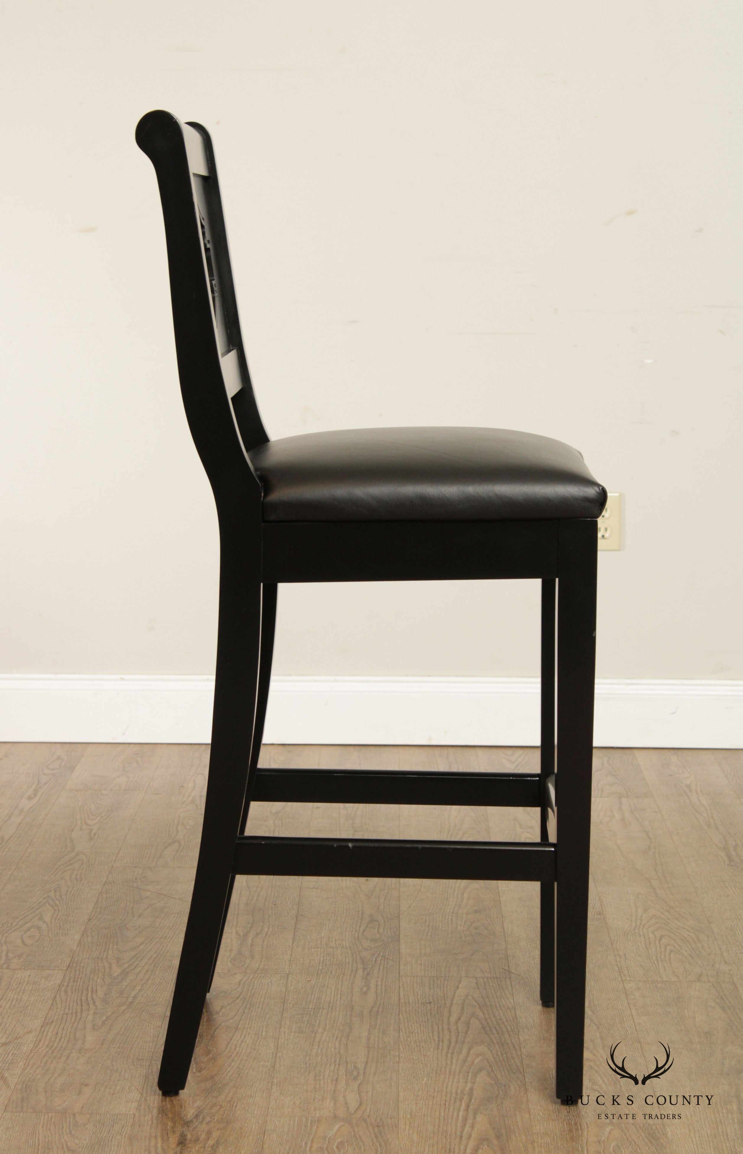Classic Leather Inc. Enthusiast Collection Set of Four Harley Davidson Bar Stools