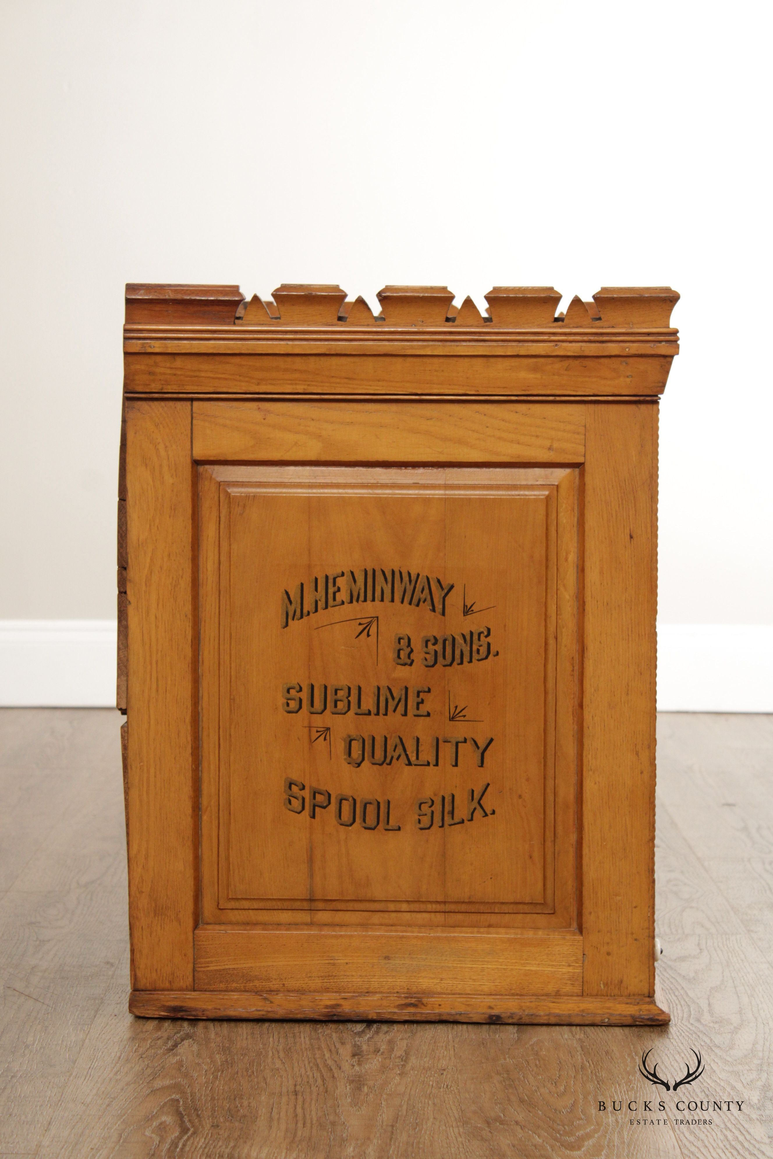 M. Heminway & Sons Antique Spool Cabinet