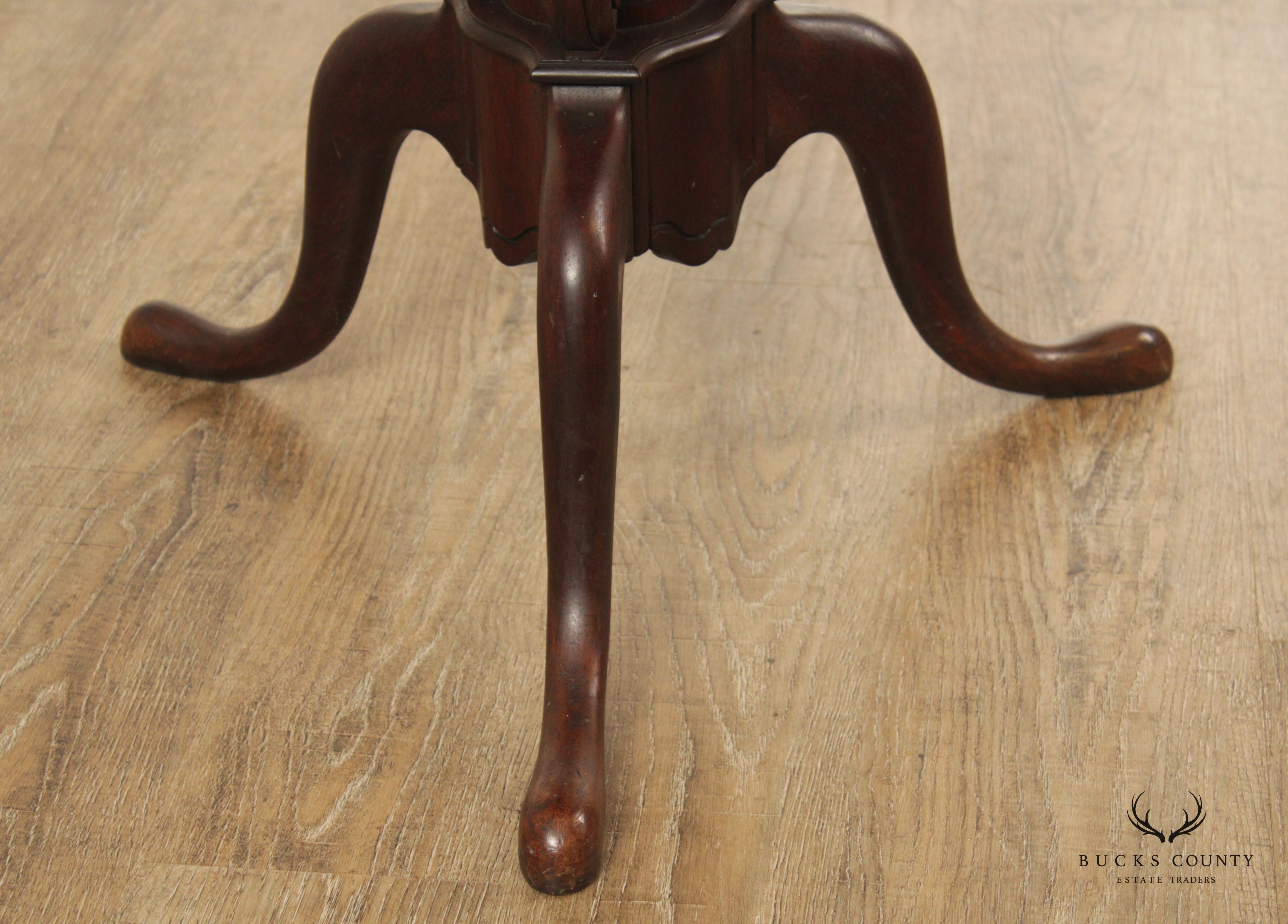 Antique Edwardian Mahogany Pedestal Side Table