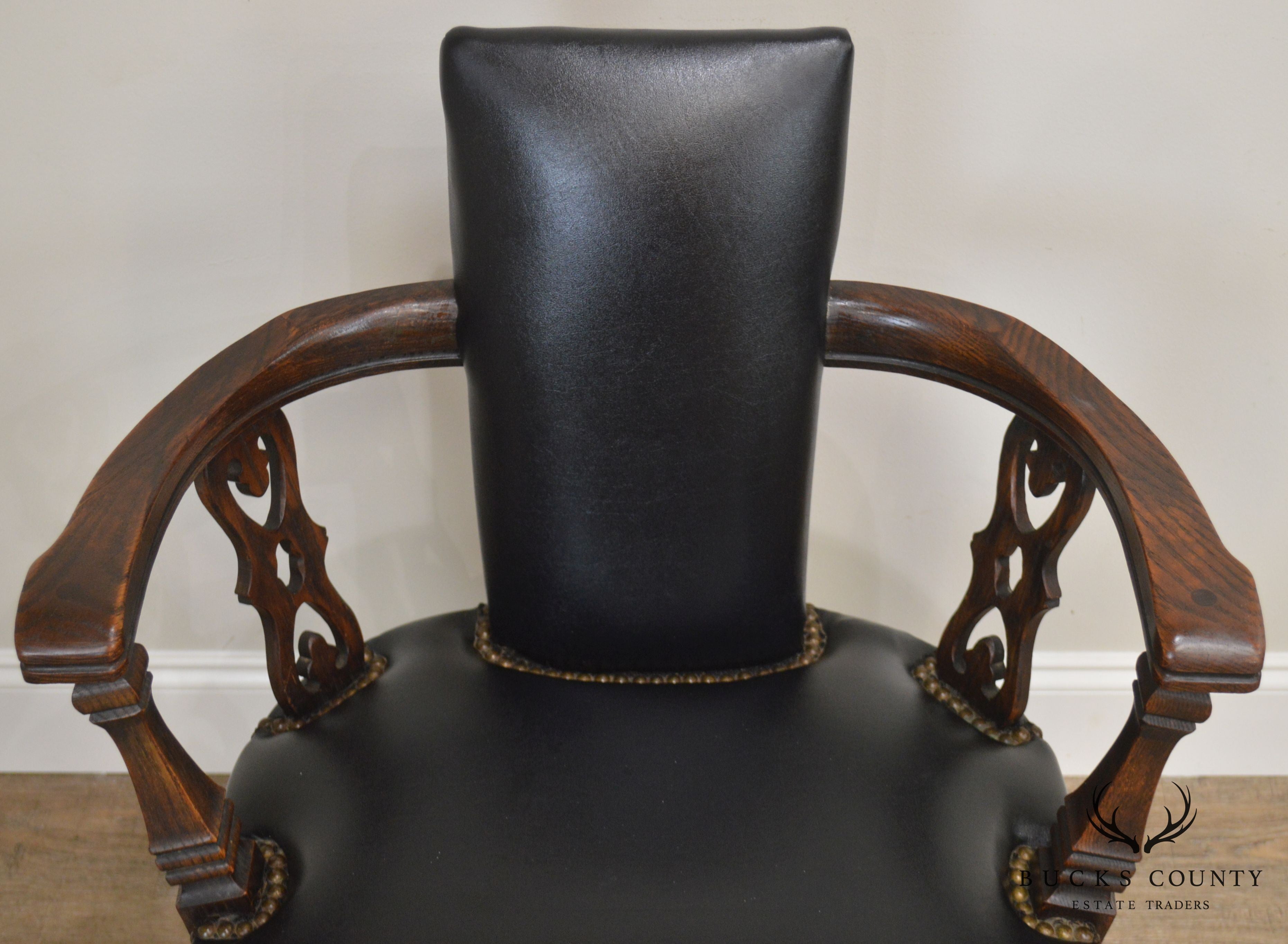 Romweber Viking Oak Vintage Captains Armchair