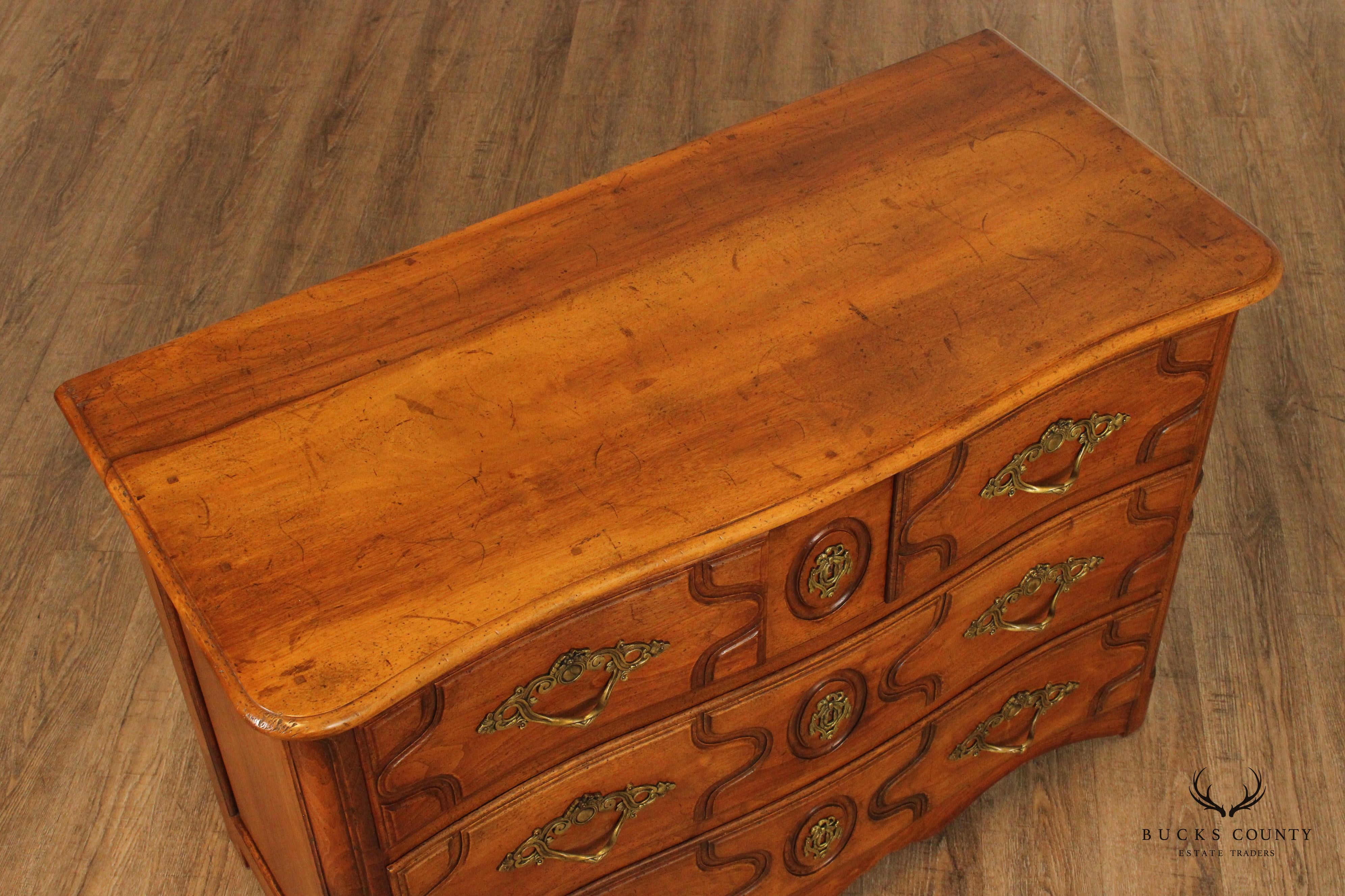 Don Ruseau Custom French Style Pair of Walnut Chests of Drawers