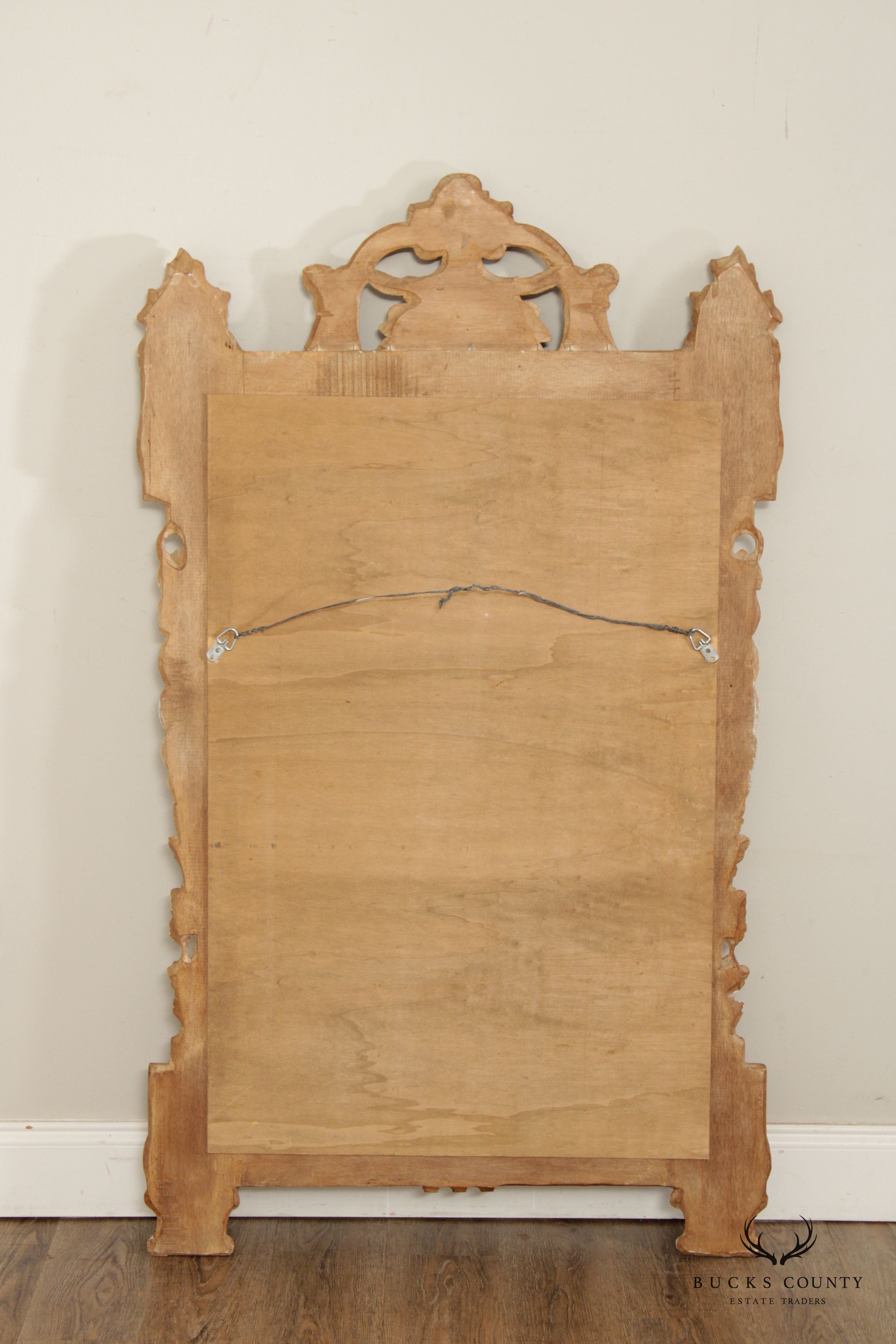 Louis XV Style Carved Wood Rectangular Wall Mirror