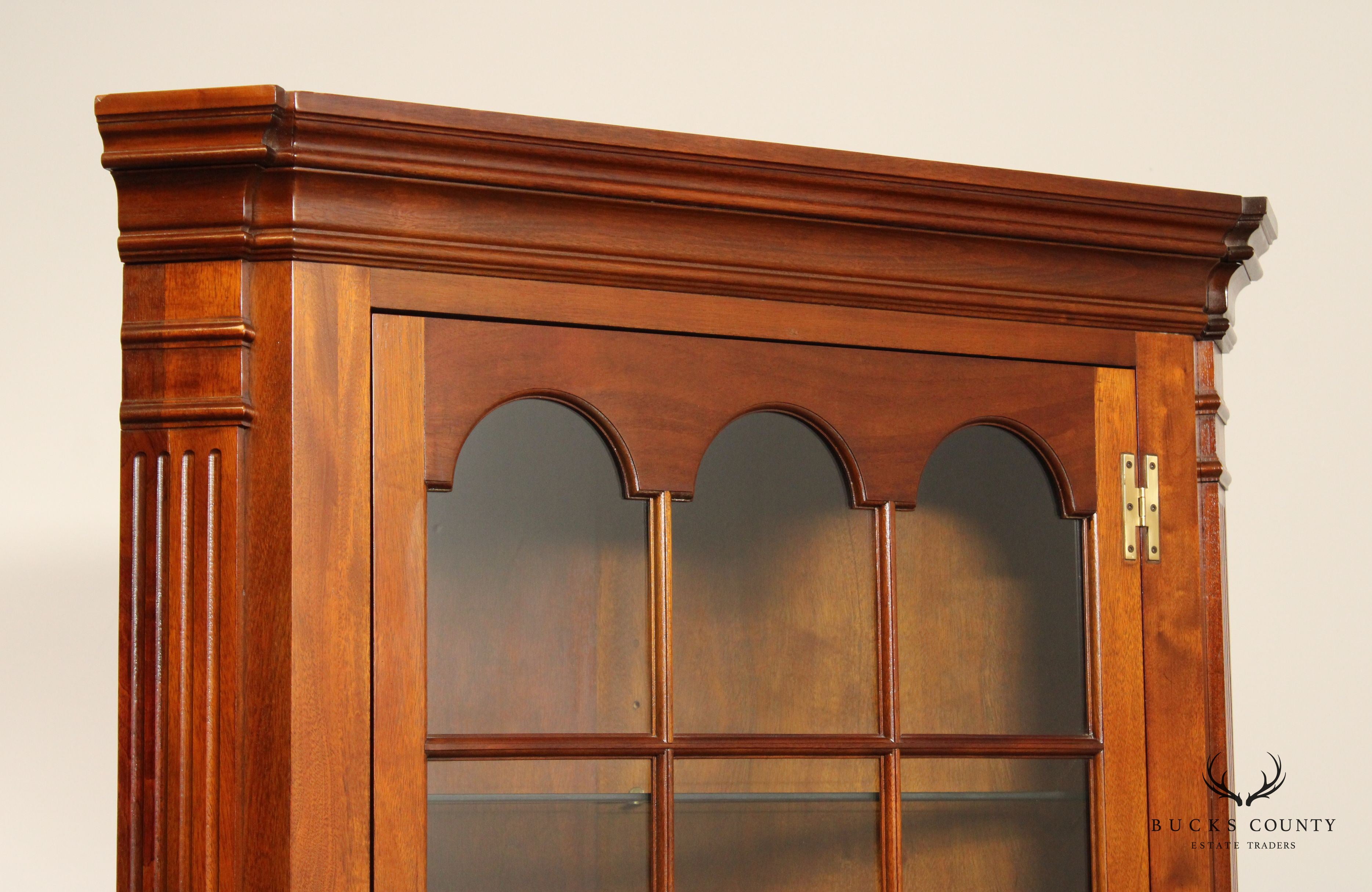 Councill Chippendale Style Mahogany Corner Cabinet