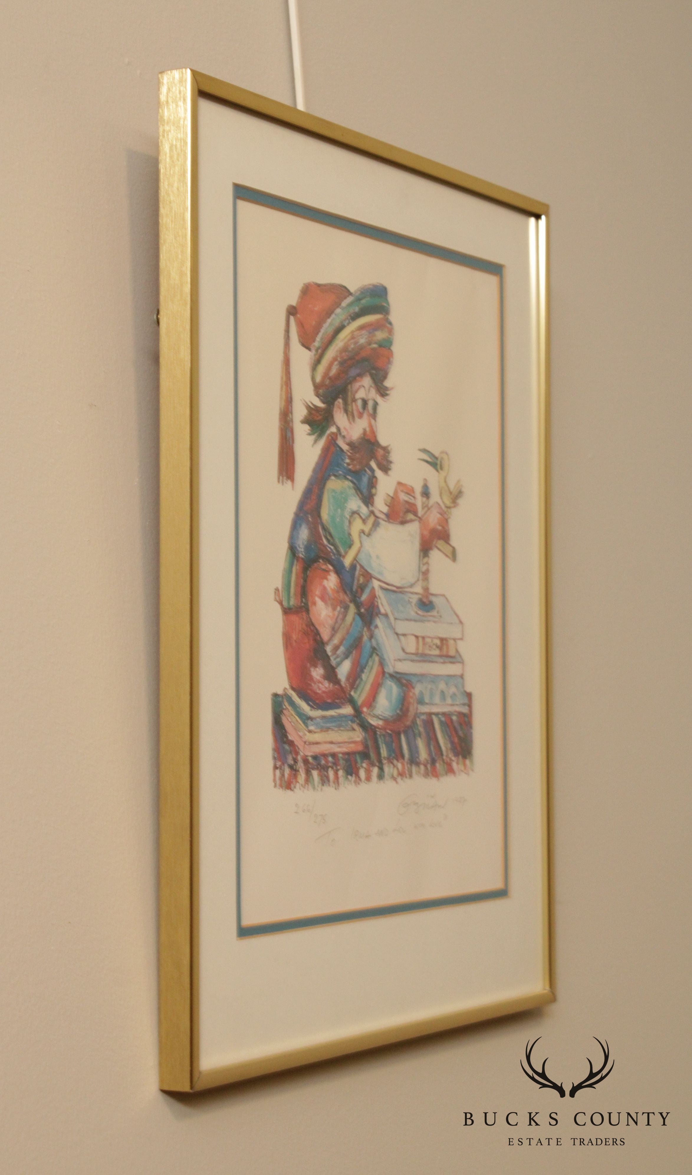 Jovan Obican Penal Signed Framed Lithograph