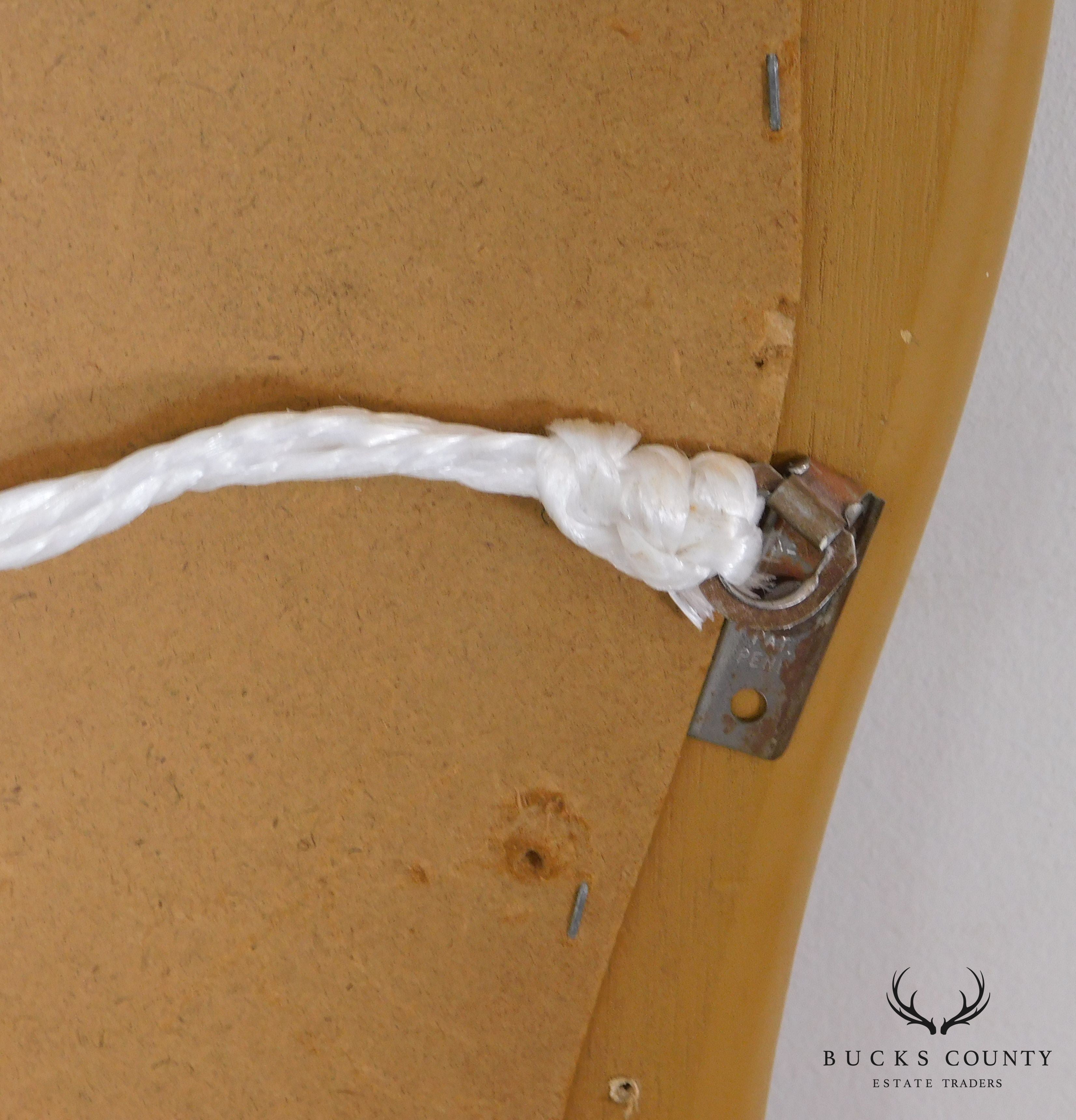 Provincial Style Scalloped Wood Frame Wall Mirror