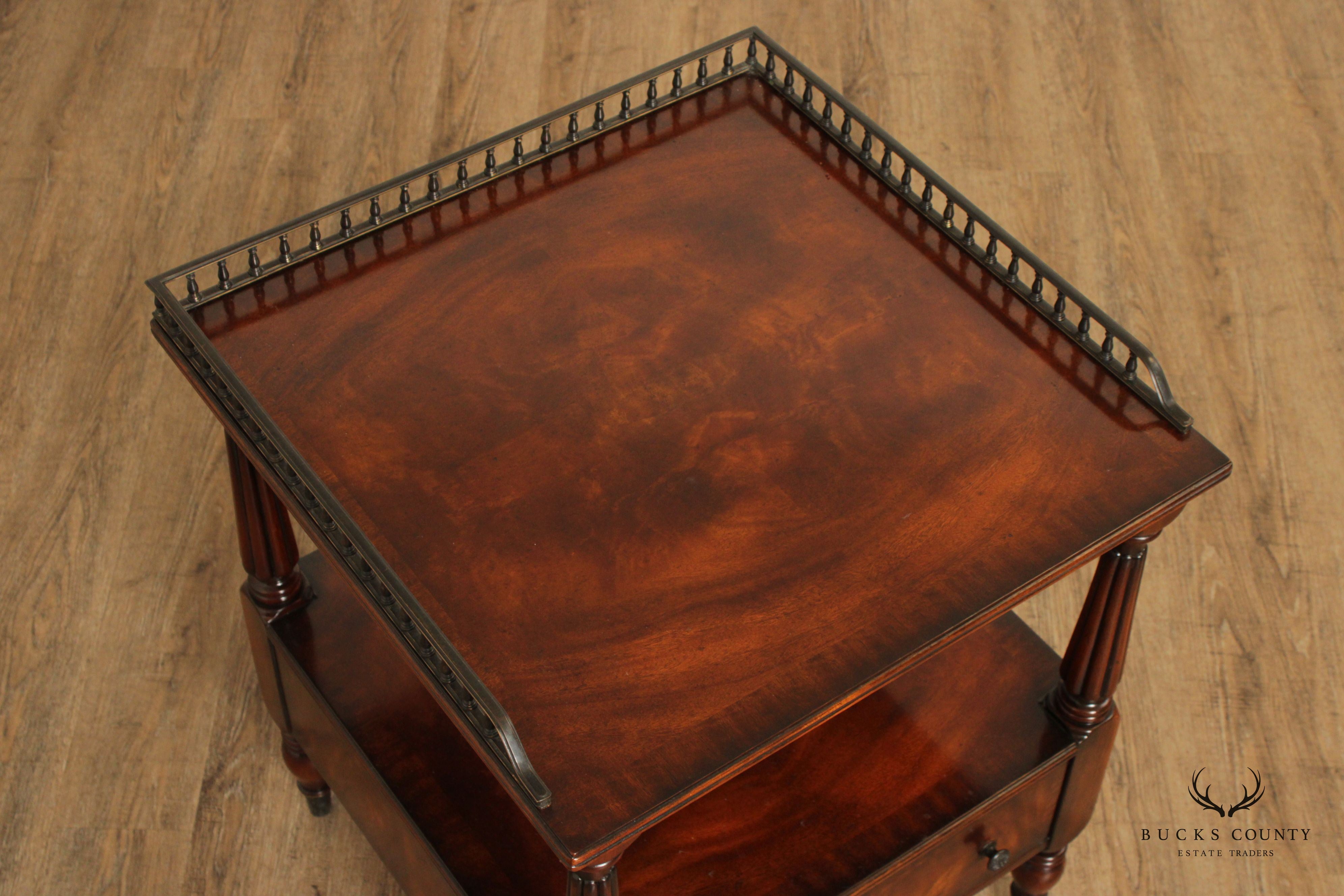Hickory White Regency Style Mahogany Side table