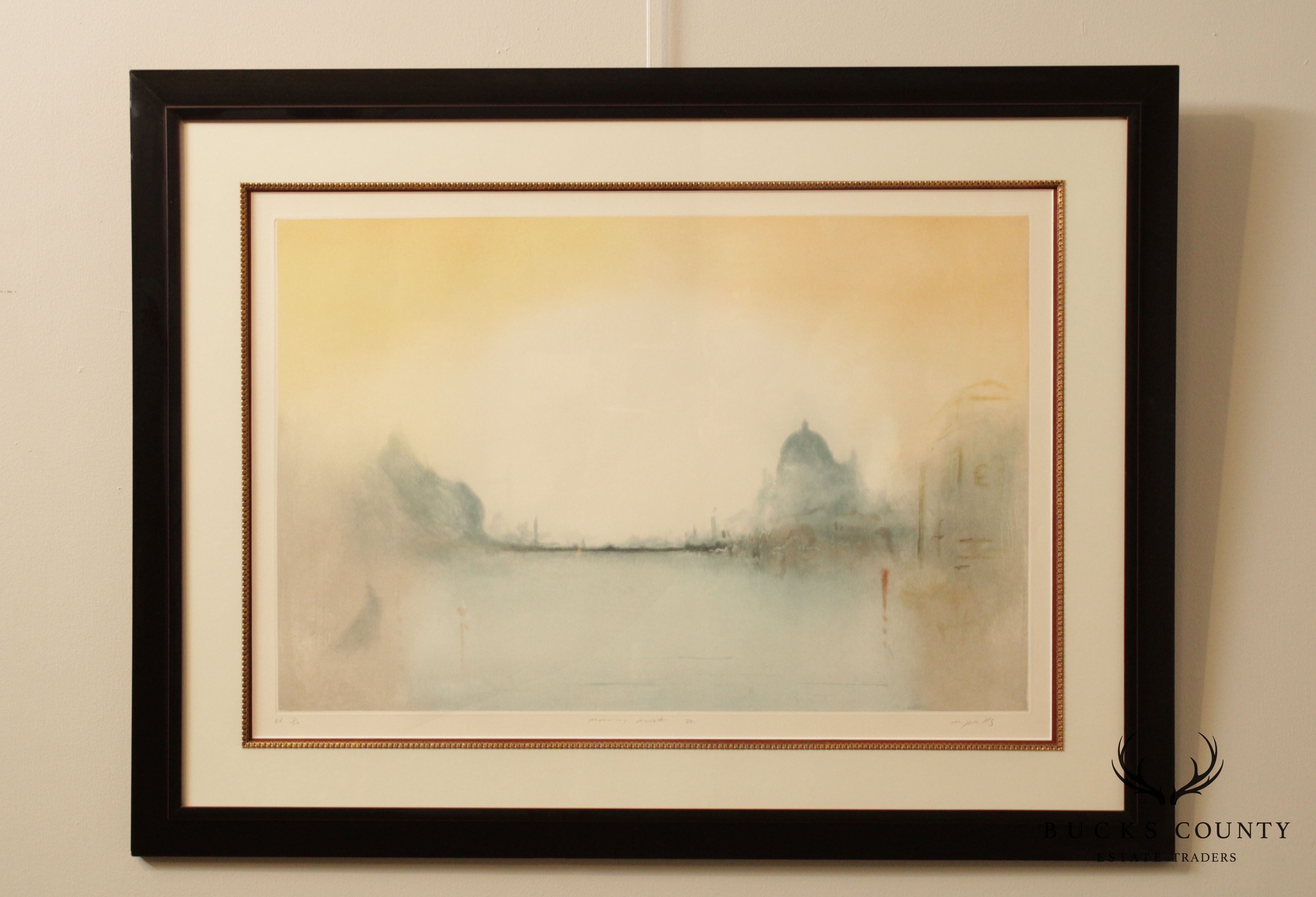 M. J. Wells, 'Morning Mist II' Artist Proof Aquatint