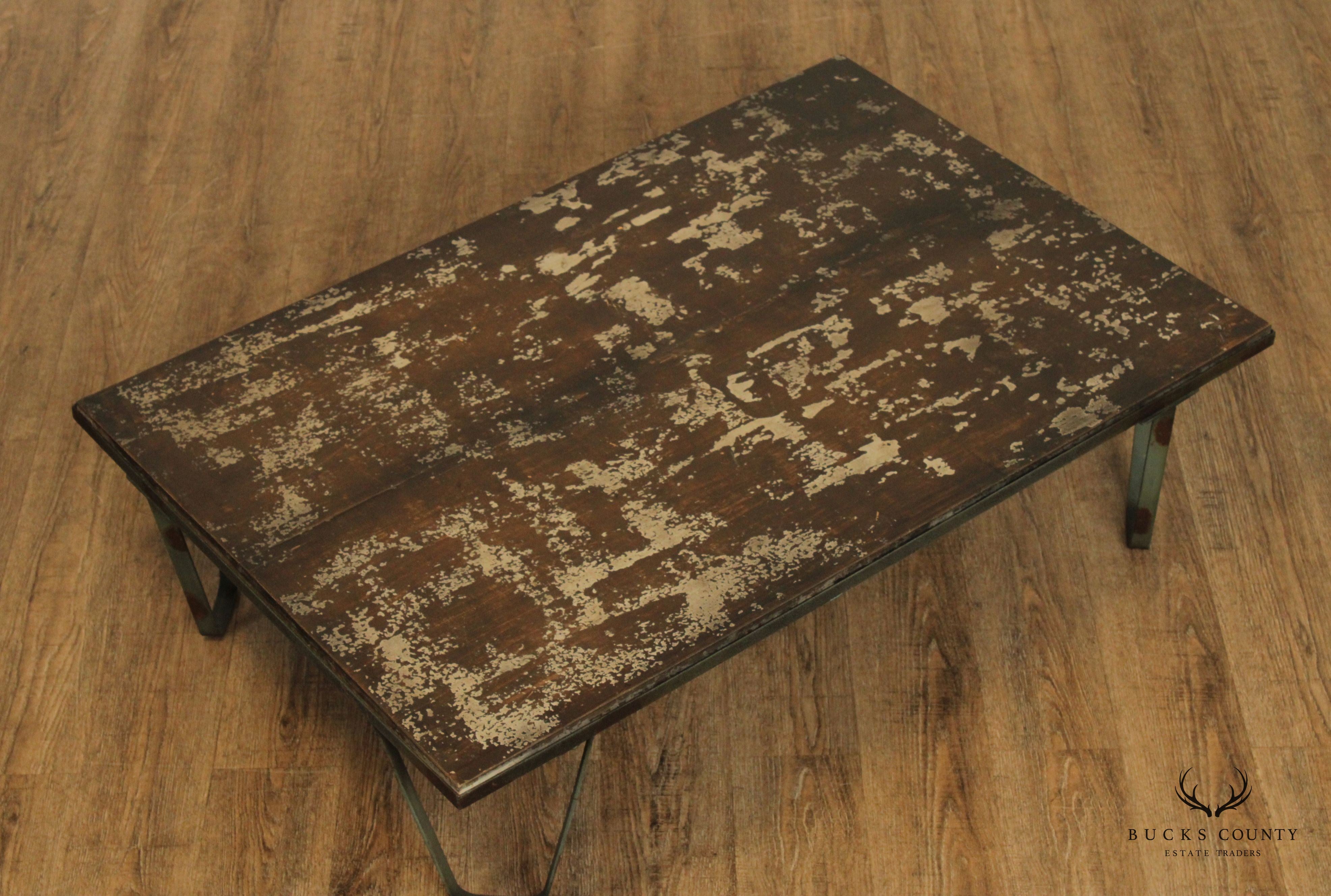 Industrial Style Reclaimed Wood Coffee Table