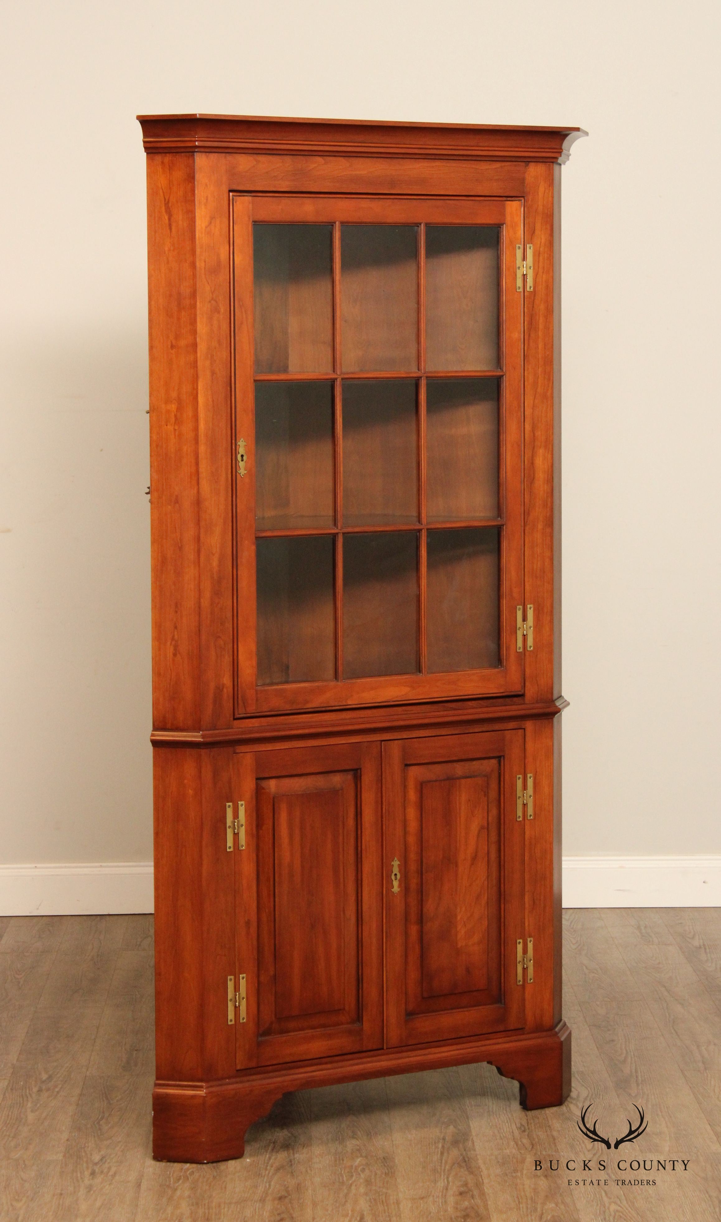 Henkel Harris Georgian Style Cherry Corner Cabinet