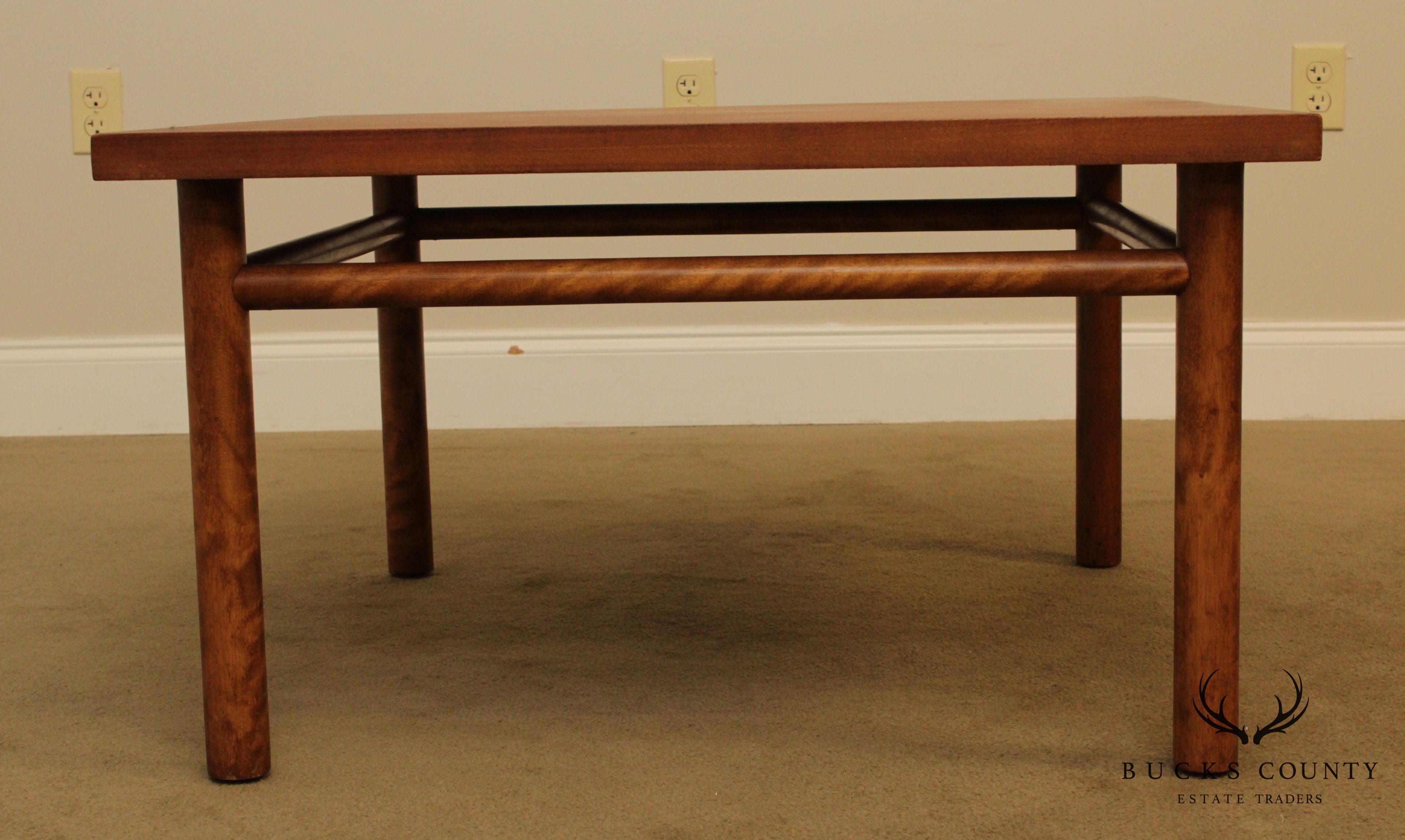 T. H. Robsjohn Gibbings for Widdicomb 32 inch Square Walnut Coffee Table