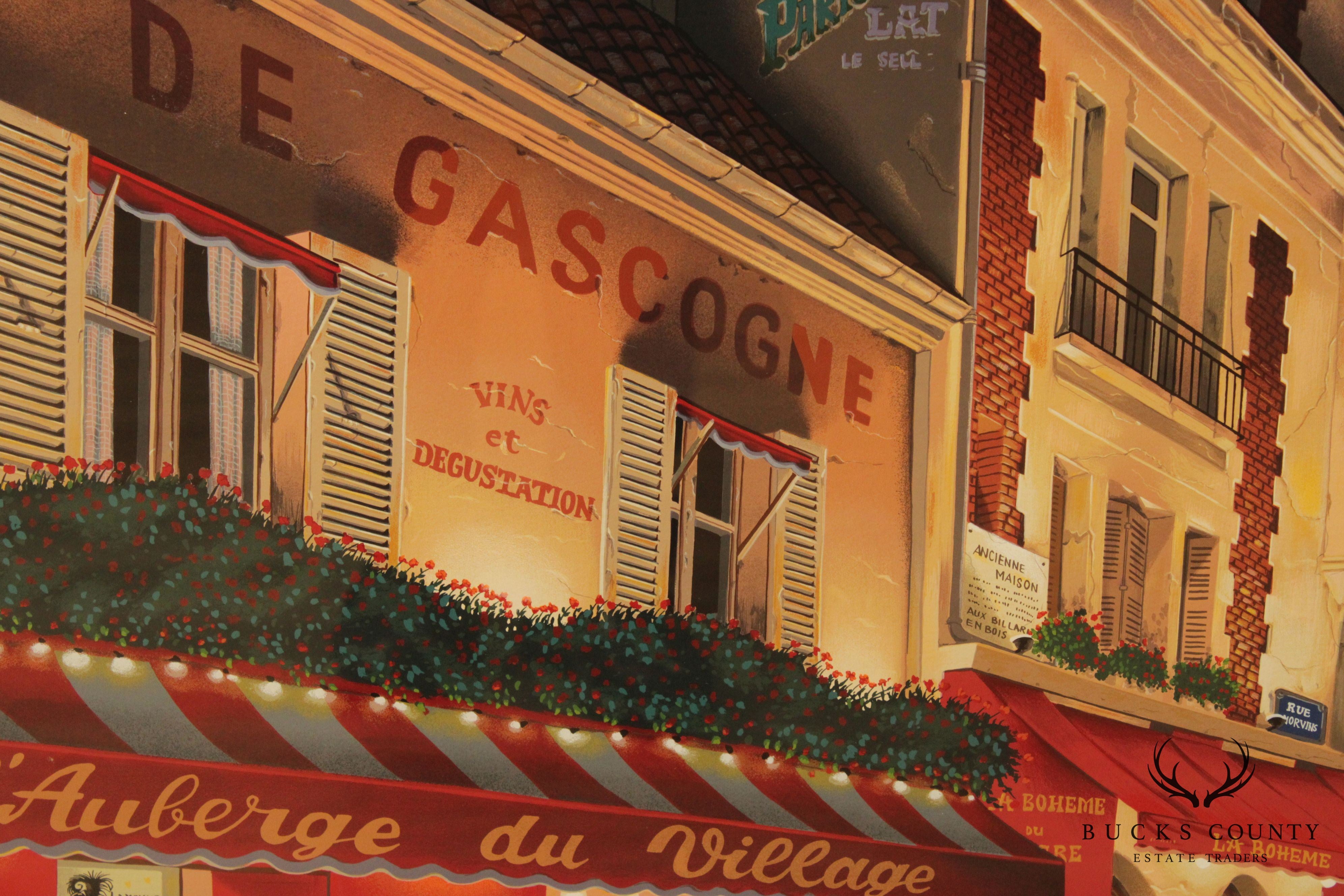Liudimila Kondakova 'Place Du Tertre', Custom Framed Serigraph