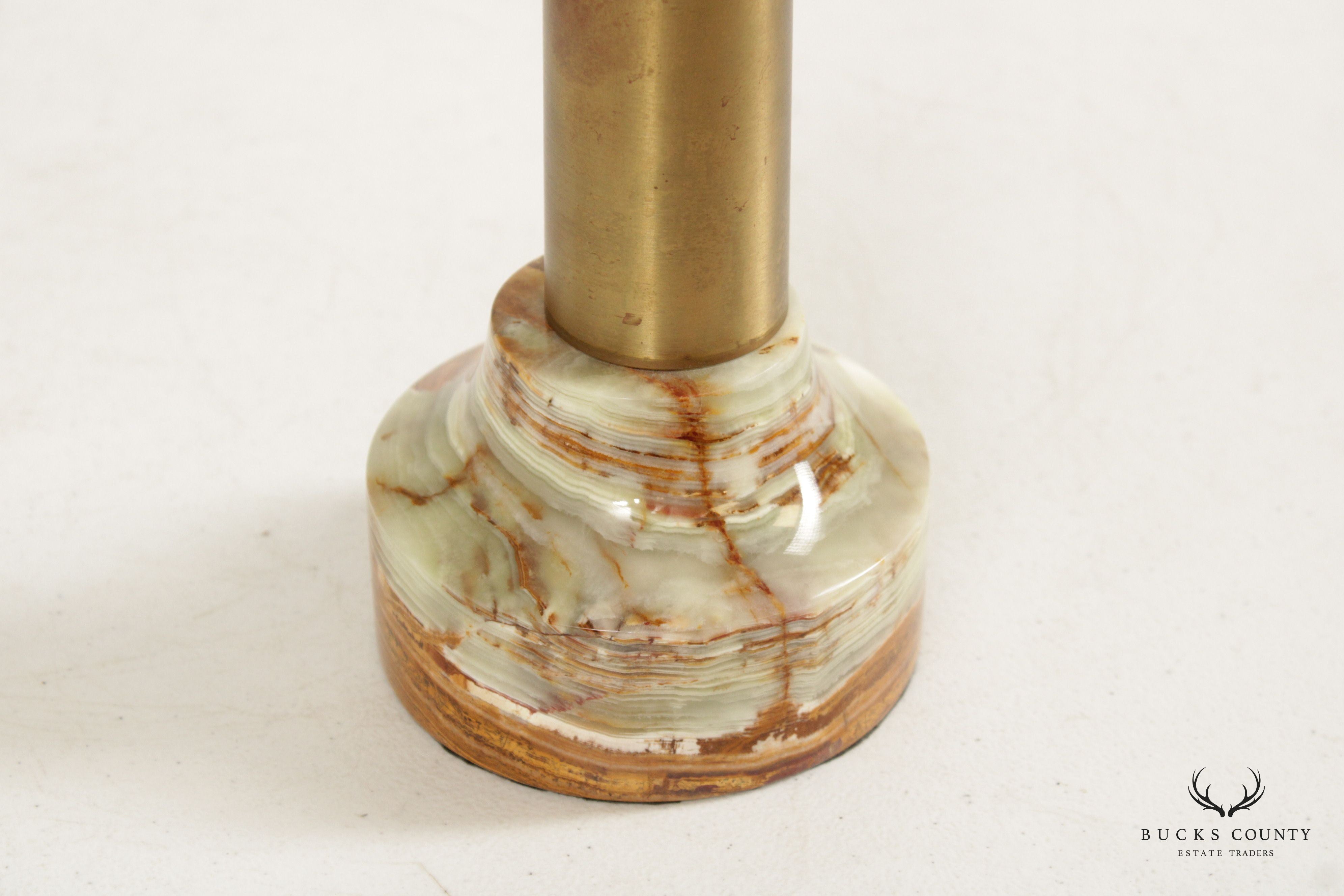 Chelsea House Modern Style Brass And Onyx Table Lamp