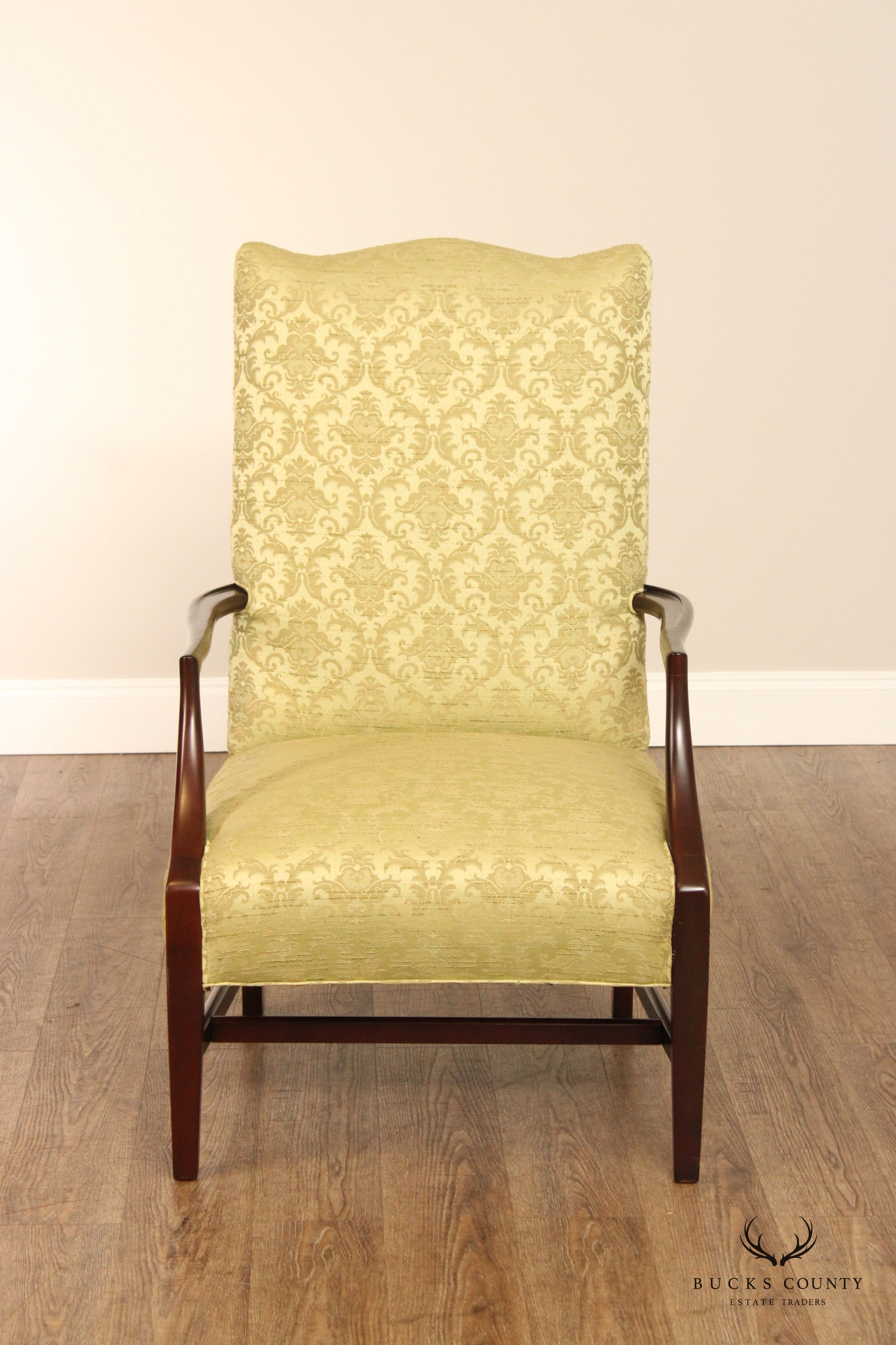Chippendale Style Mahogany Lolling Armchair