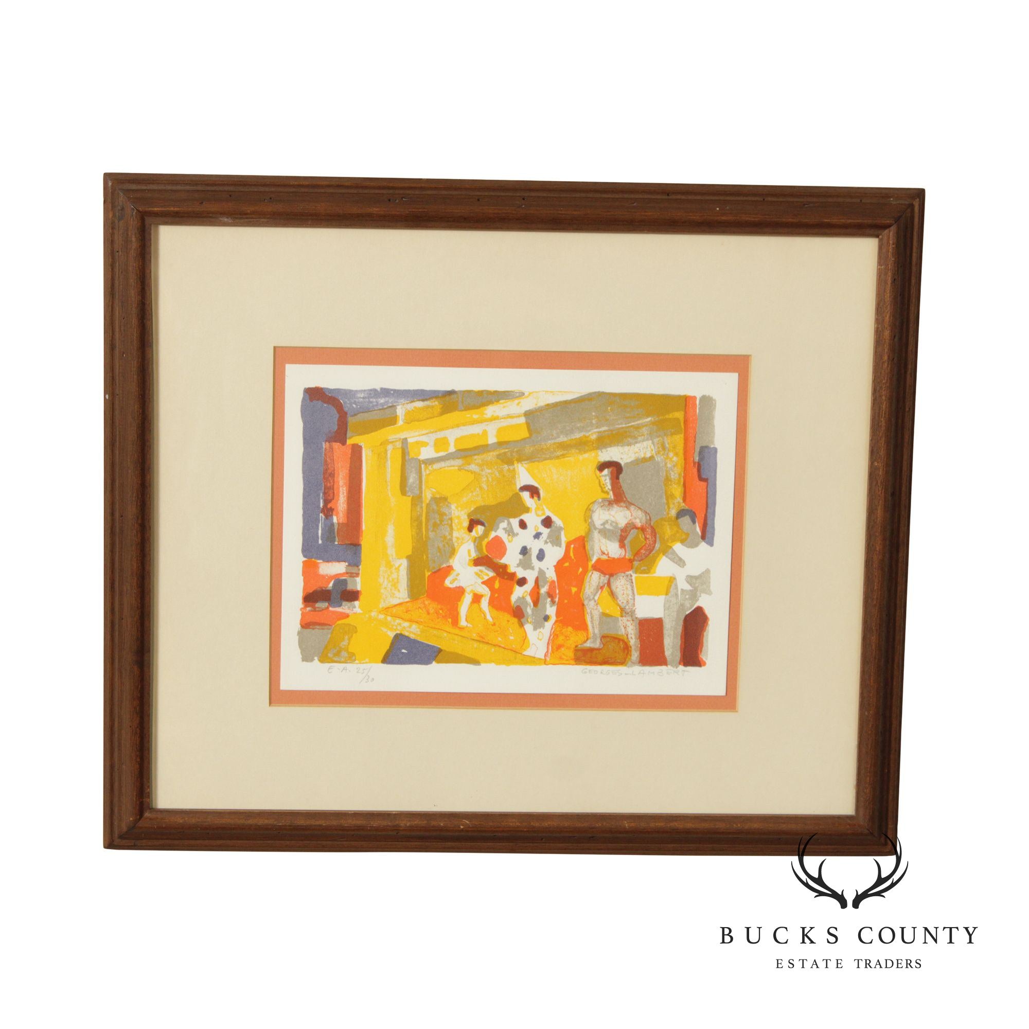 Georges Lambert Vintage 'Circus' Artist Proof Lithograph