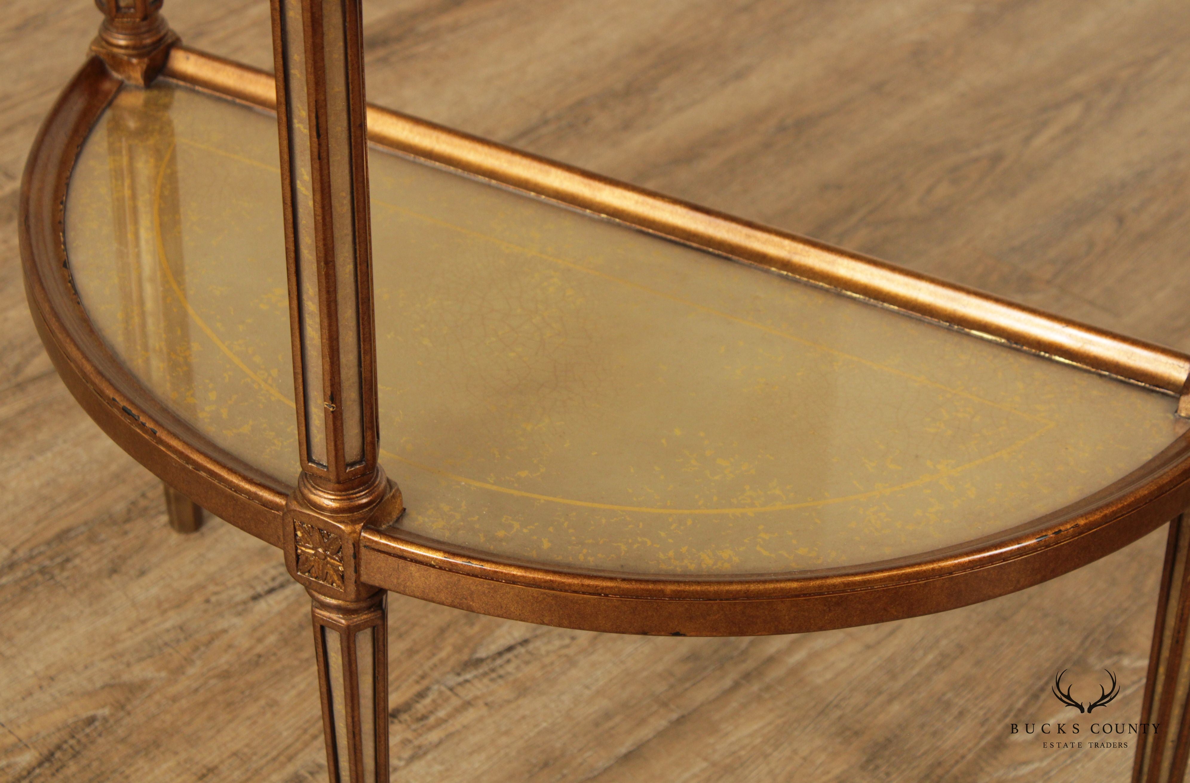 Theodore Alexander Italian Style 'Venetian Waters' Eglomise Console Table