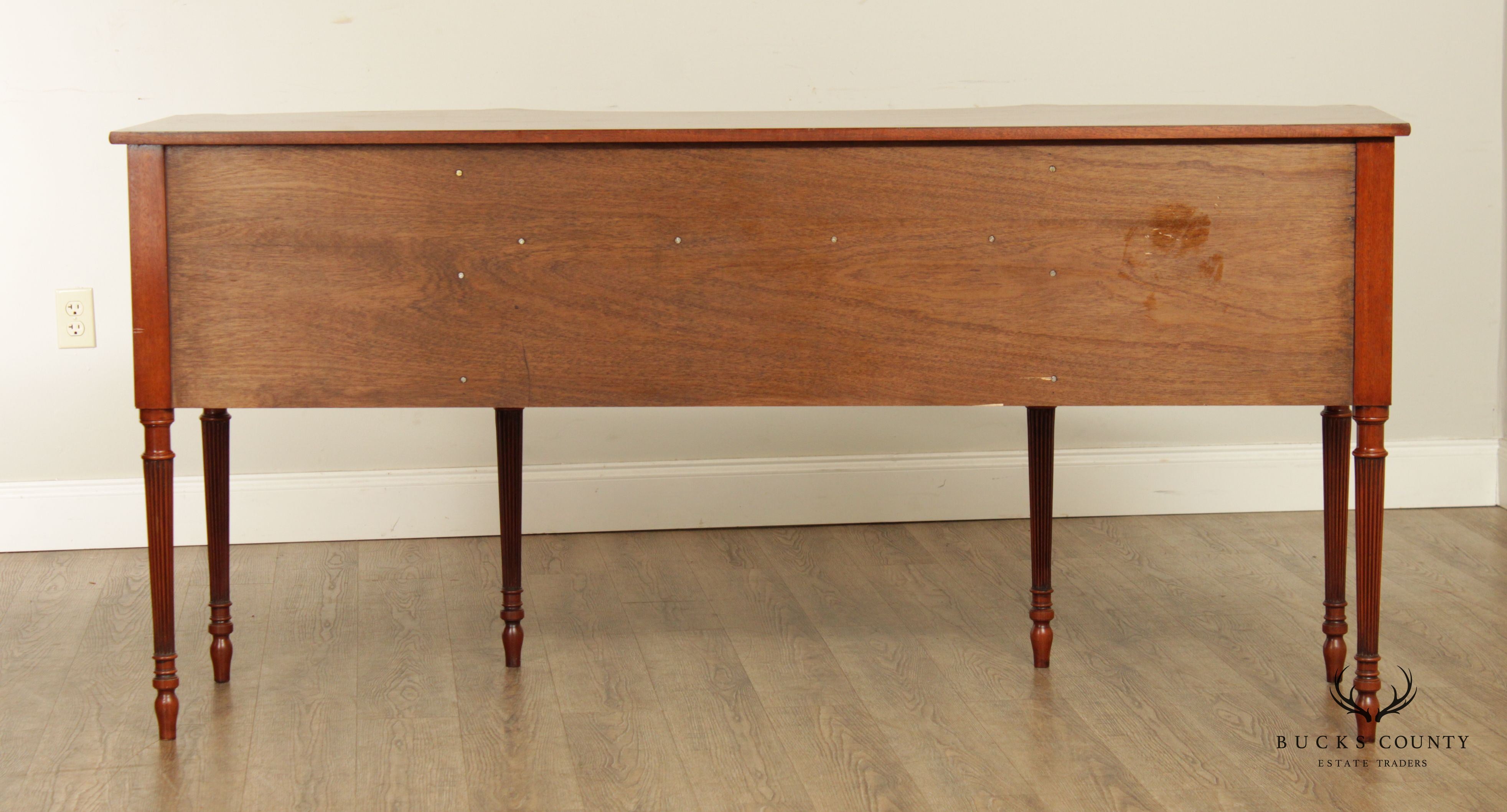 Arthur Brett Sheraton Style Serpentine Mahogany Sideboard