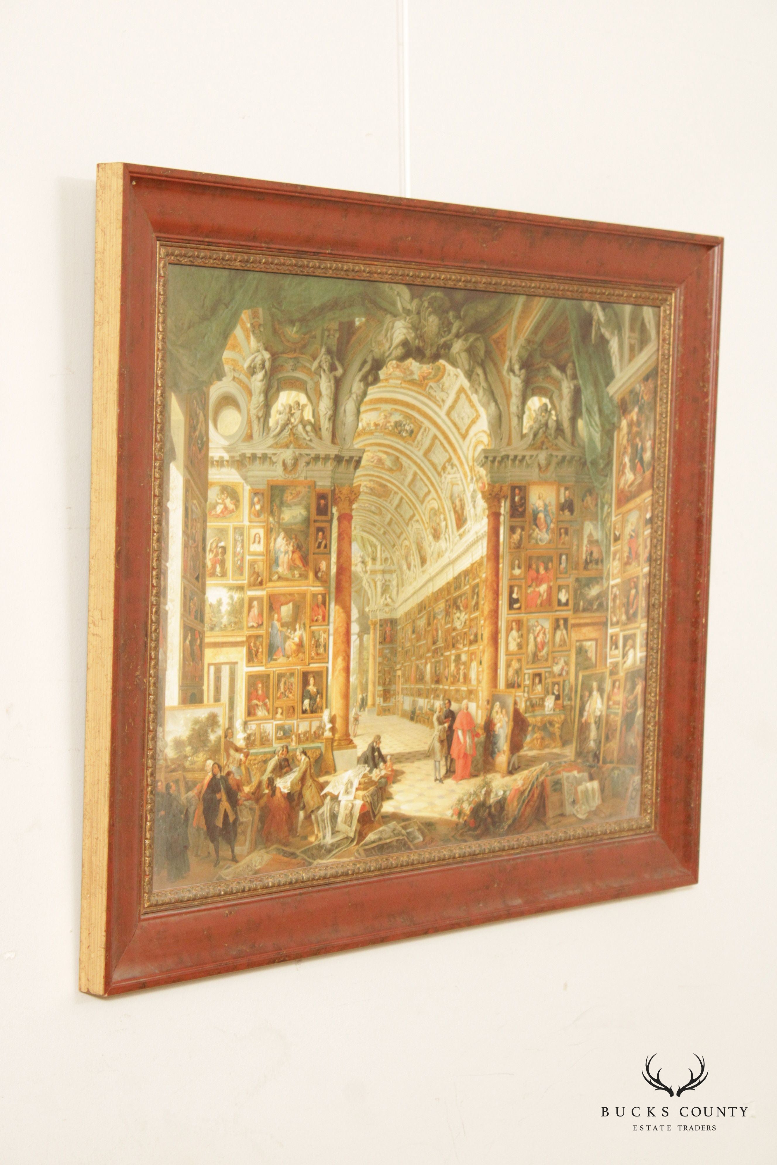 Italian 'Interior of Picture Gallery' Art Print, After Giovanni Paolo Panini
