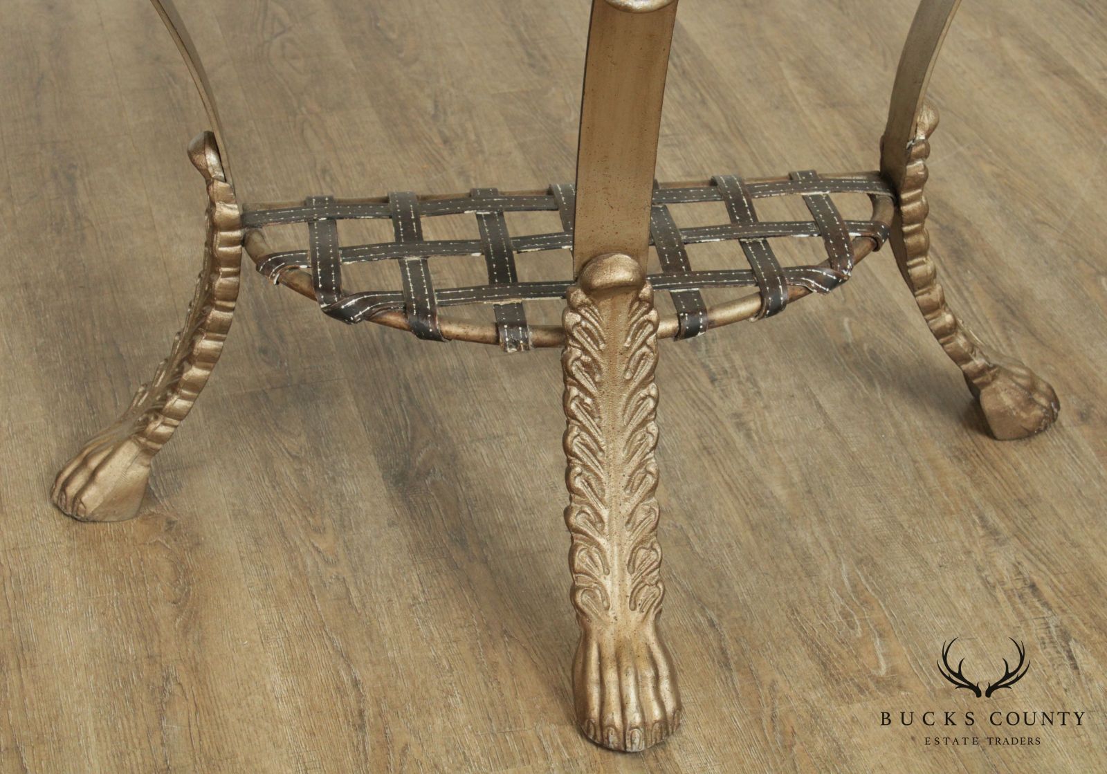 Iron Base Neo-Classical Style Demilune Console Table