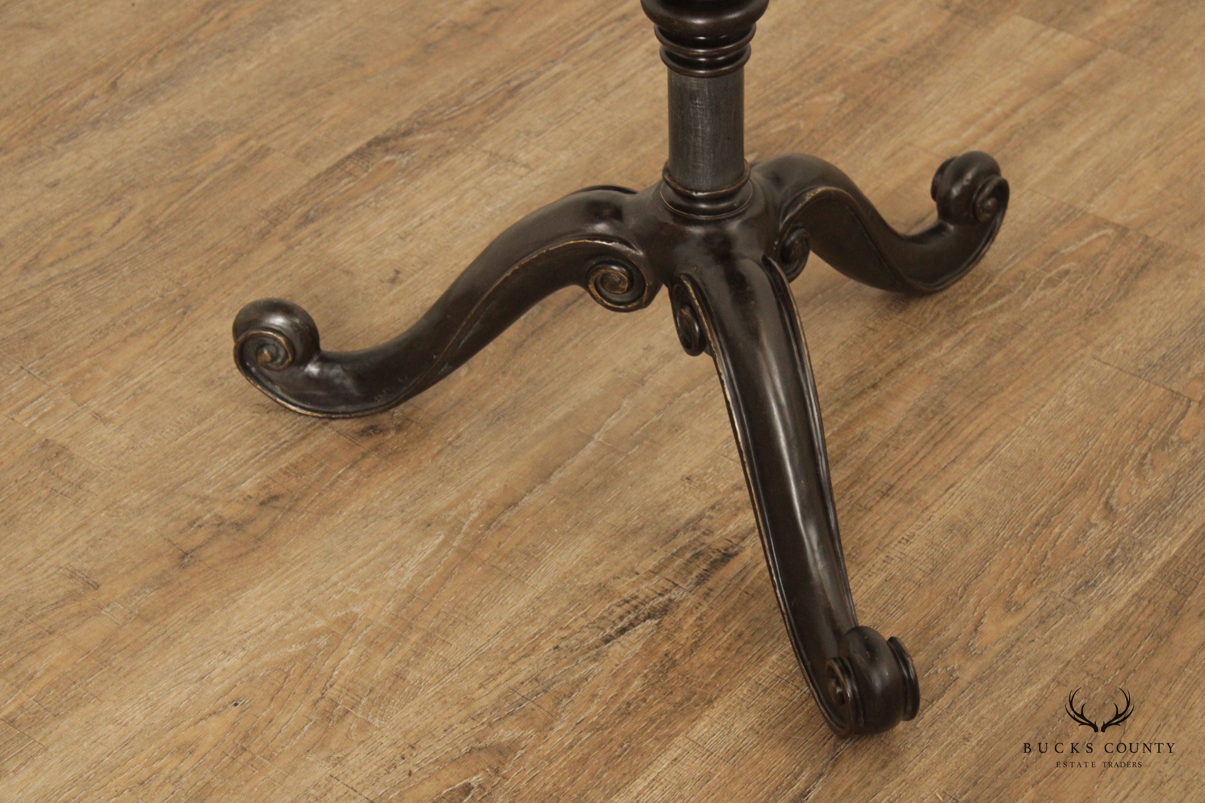 Classical Style Round Mosaic Top Bronze Side Table