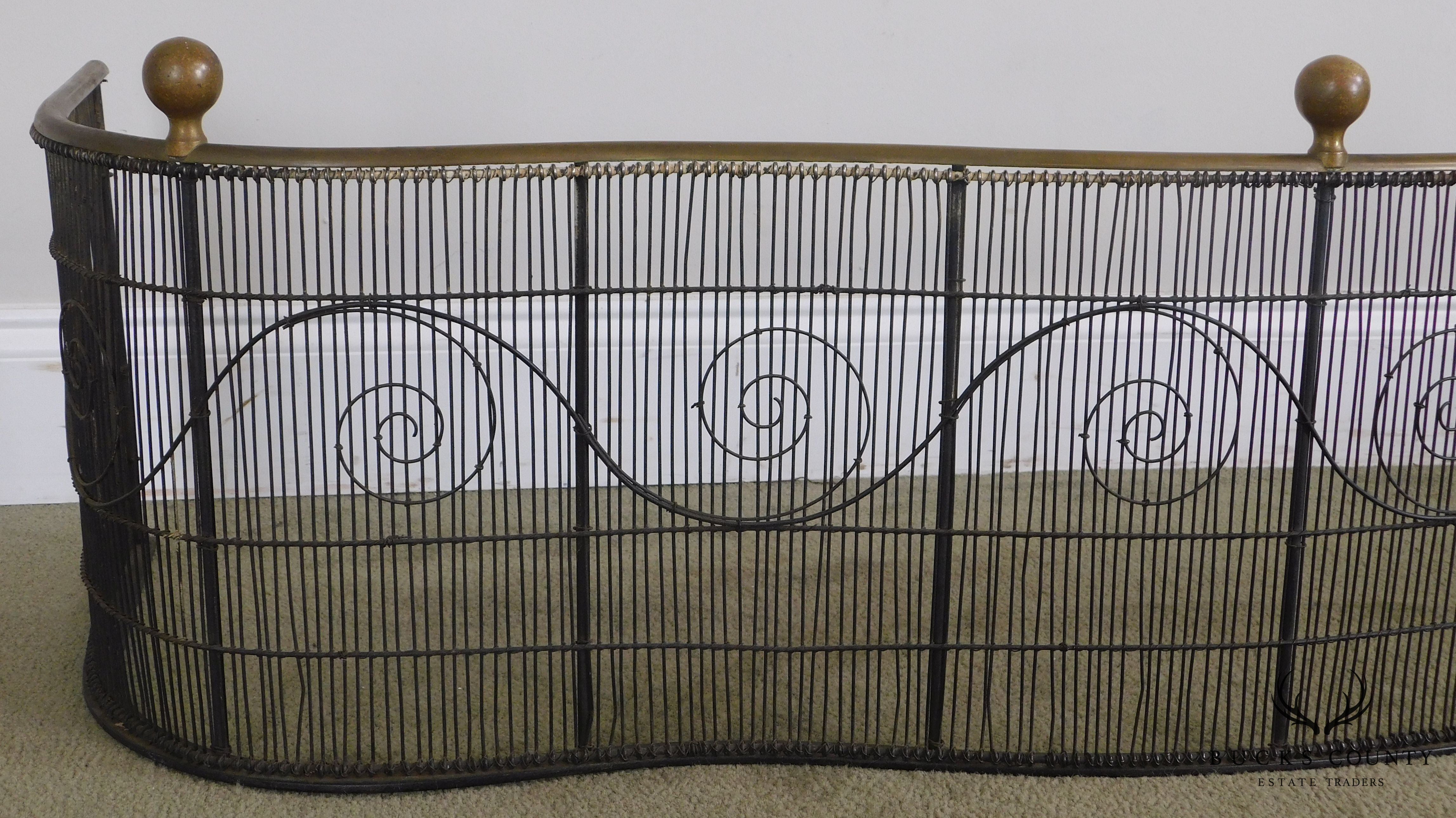 Antique 19th Century Regency Fireplace Fender
