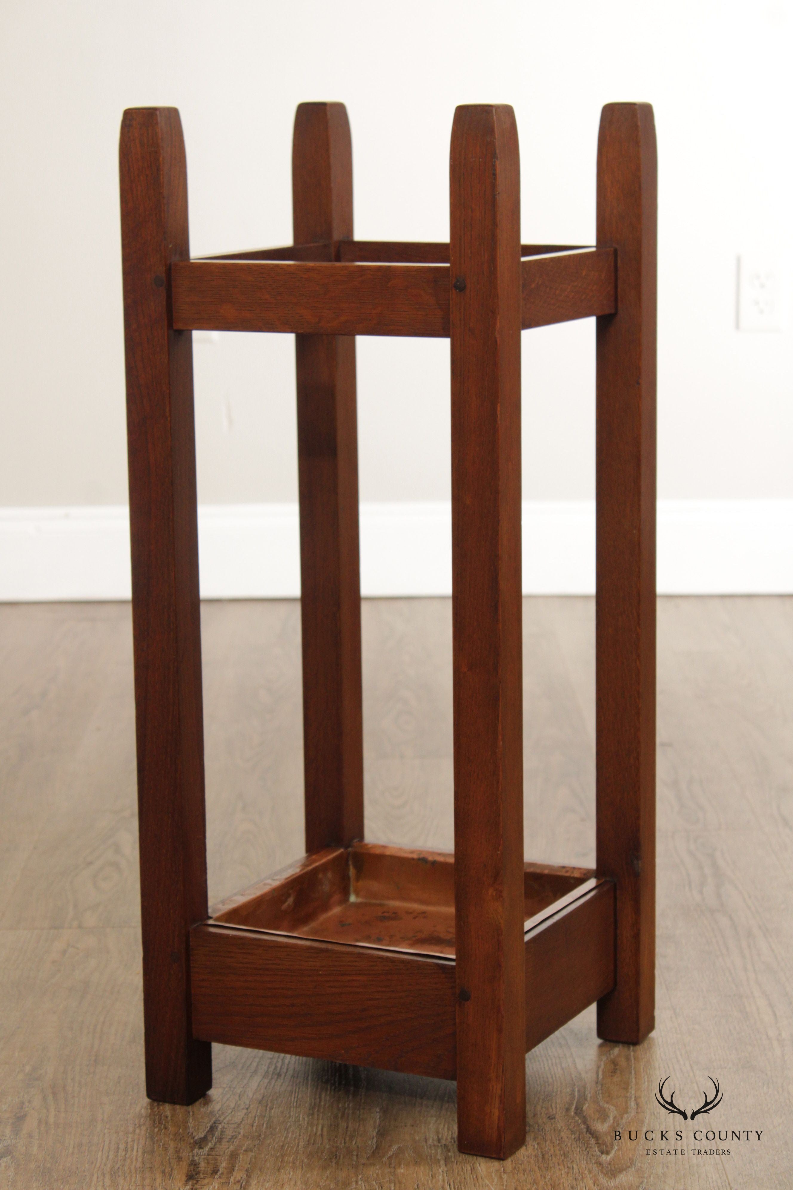 Custom Quality Mission Oak Umbrella Stand