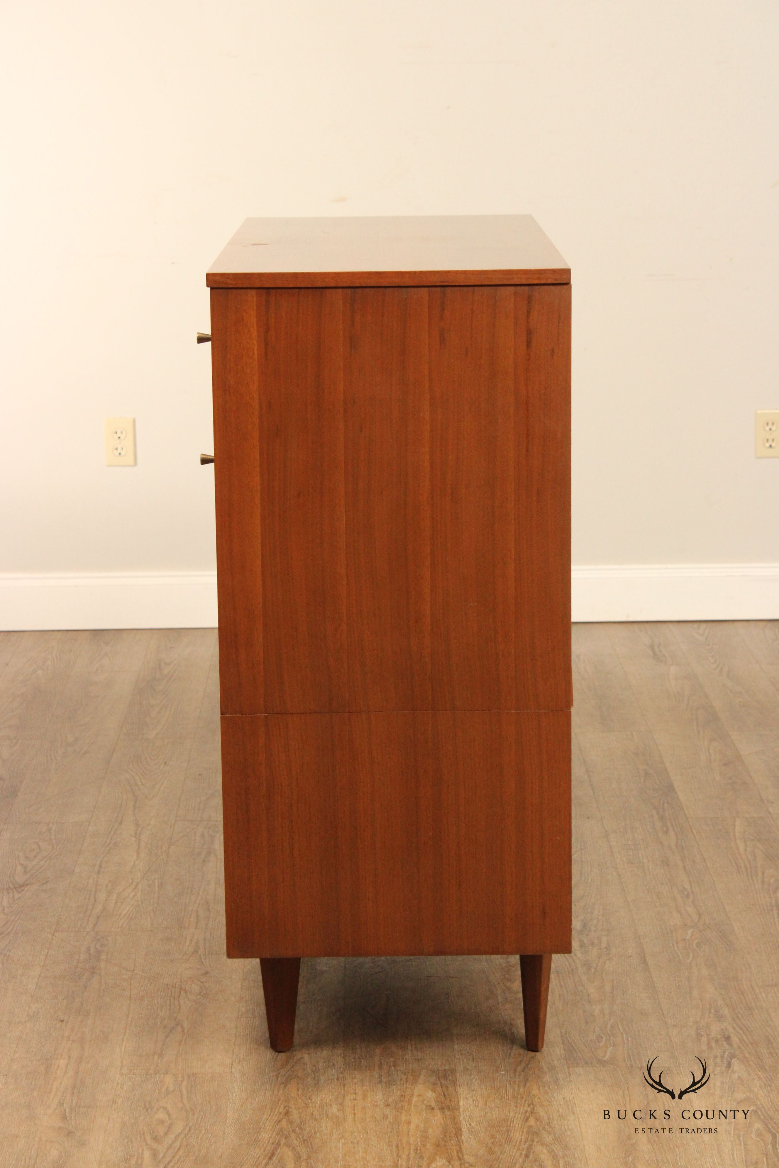 Mid Century Modern Walnut Highboy Chest of Drawers