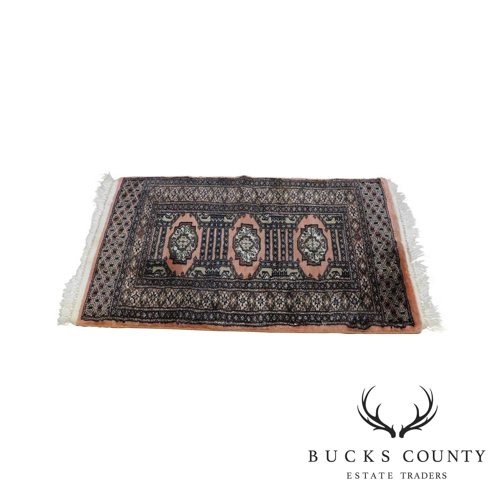 Vintage Hand Woven 42" x 25" Bokara Rug