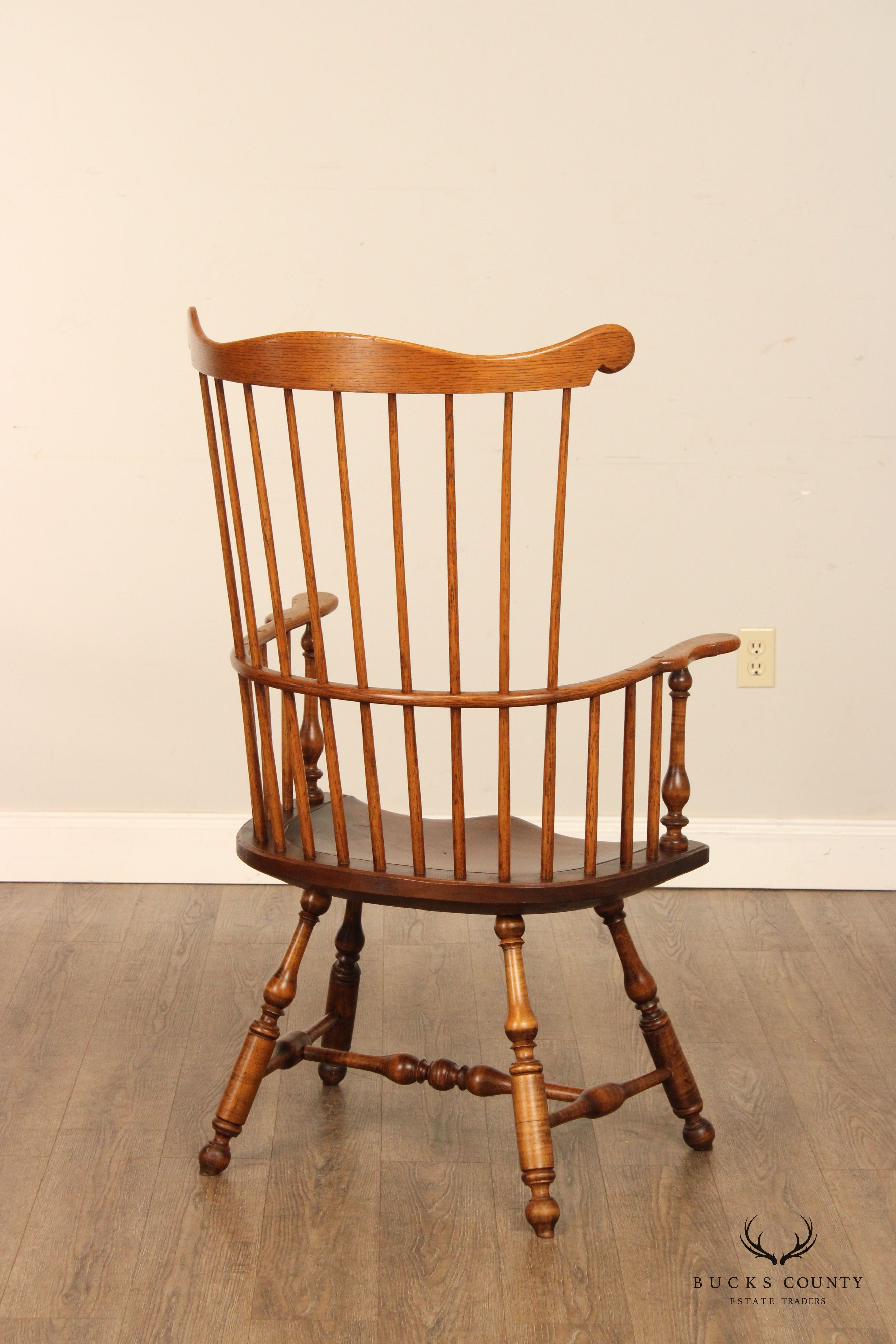 Custom Crafted Philadelphia Windsor Comb Back Windsor Armchair