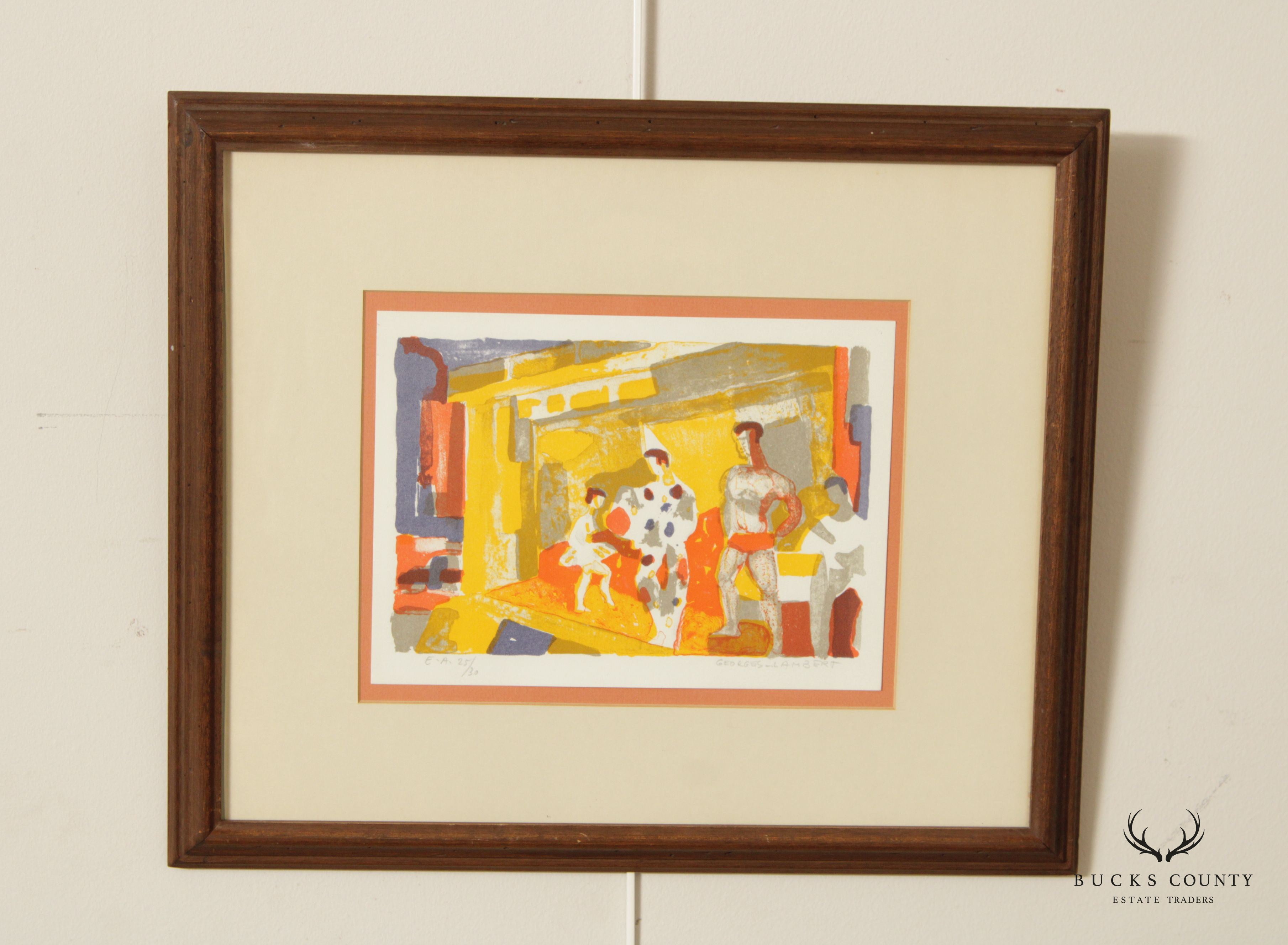 Georges Lambert Vintage 'Circus' Artist Proof Lithograph