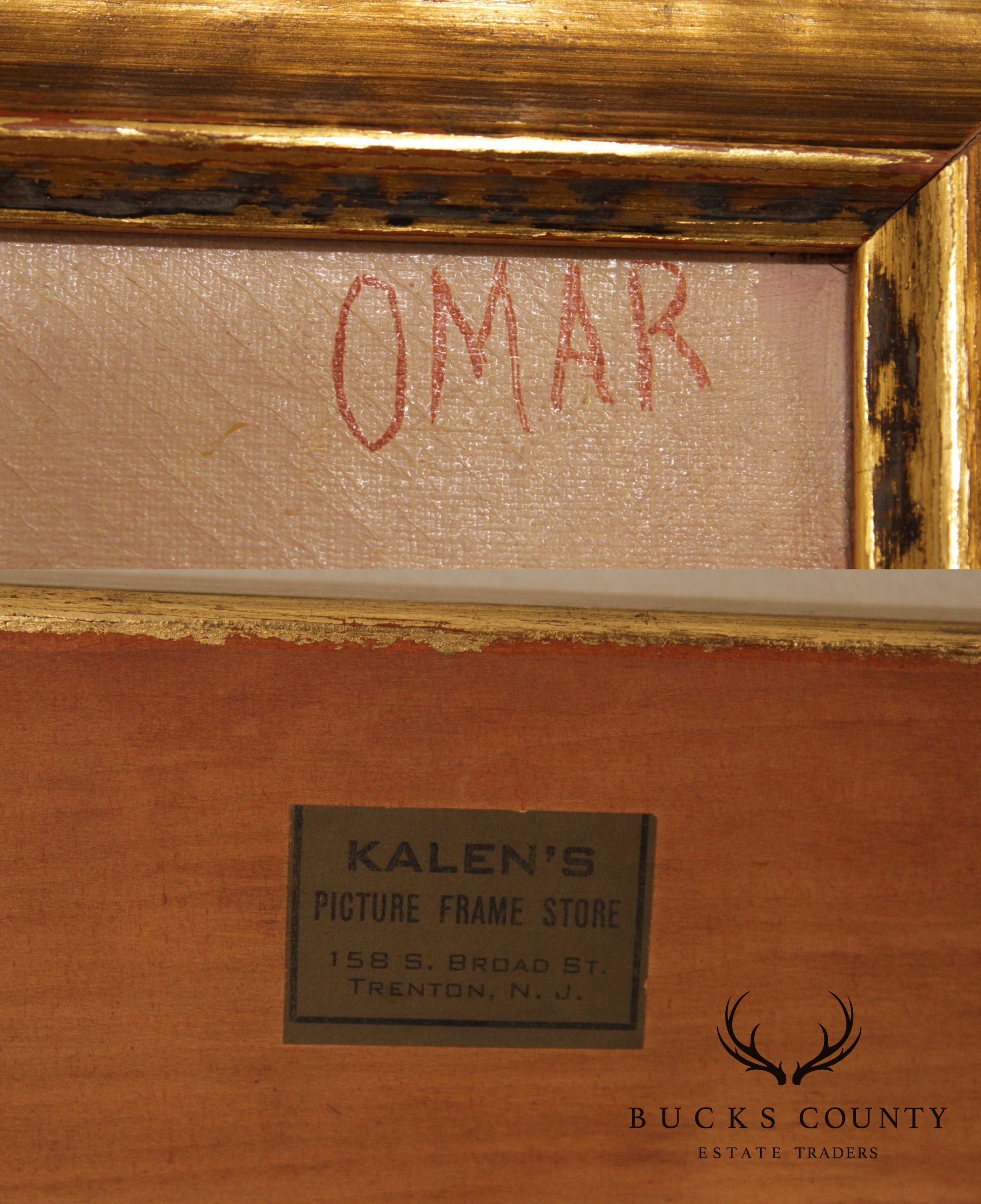 Vintage Original Painting After 'A Reading of Homer' Lawrence Alma Tadema