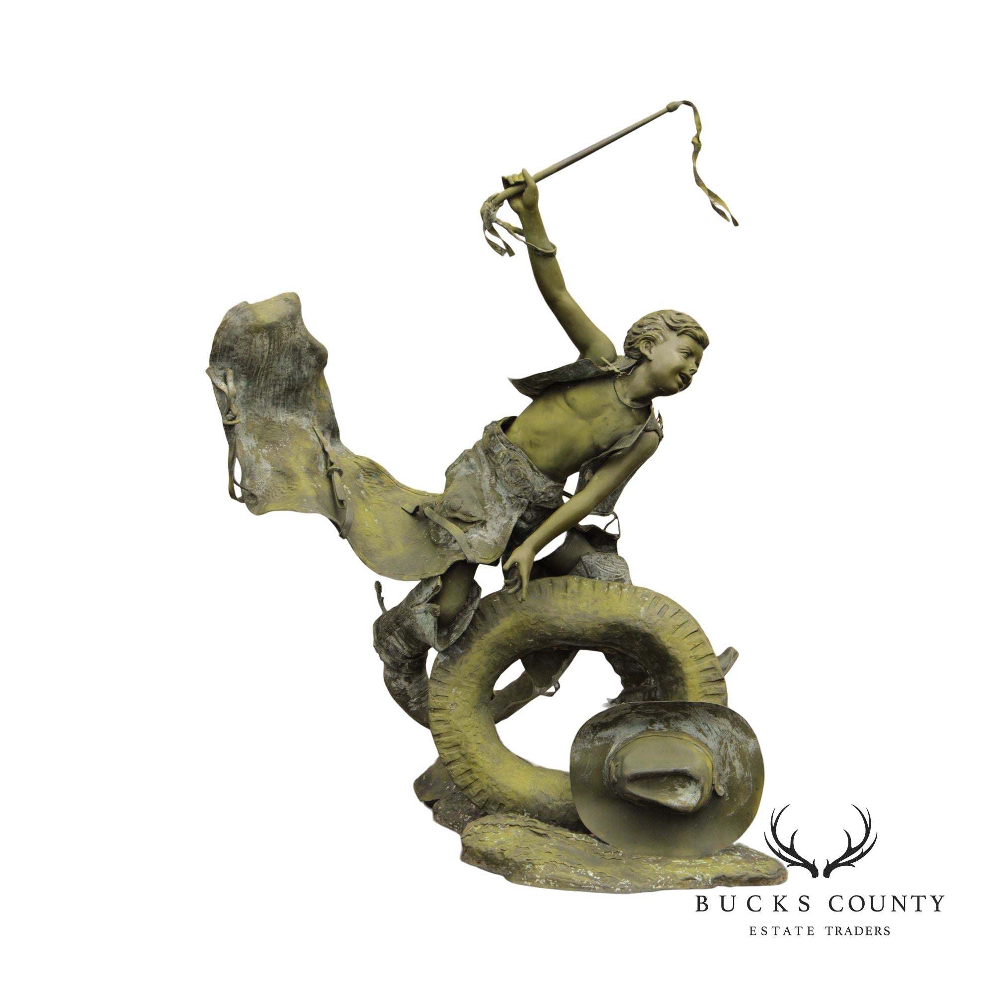 Jim Davidson Cowboy Bronze Life-Size Outdoor Statue