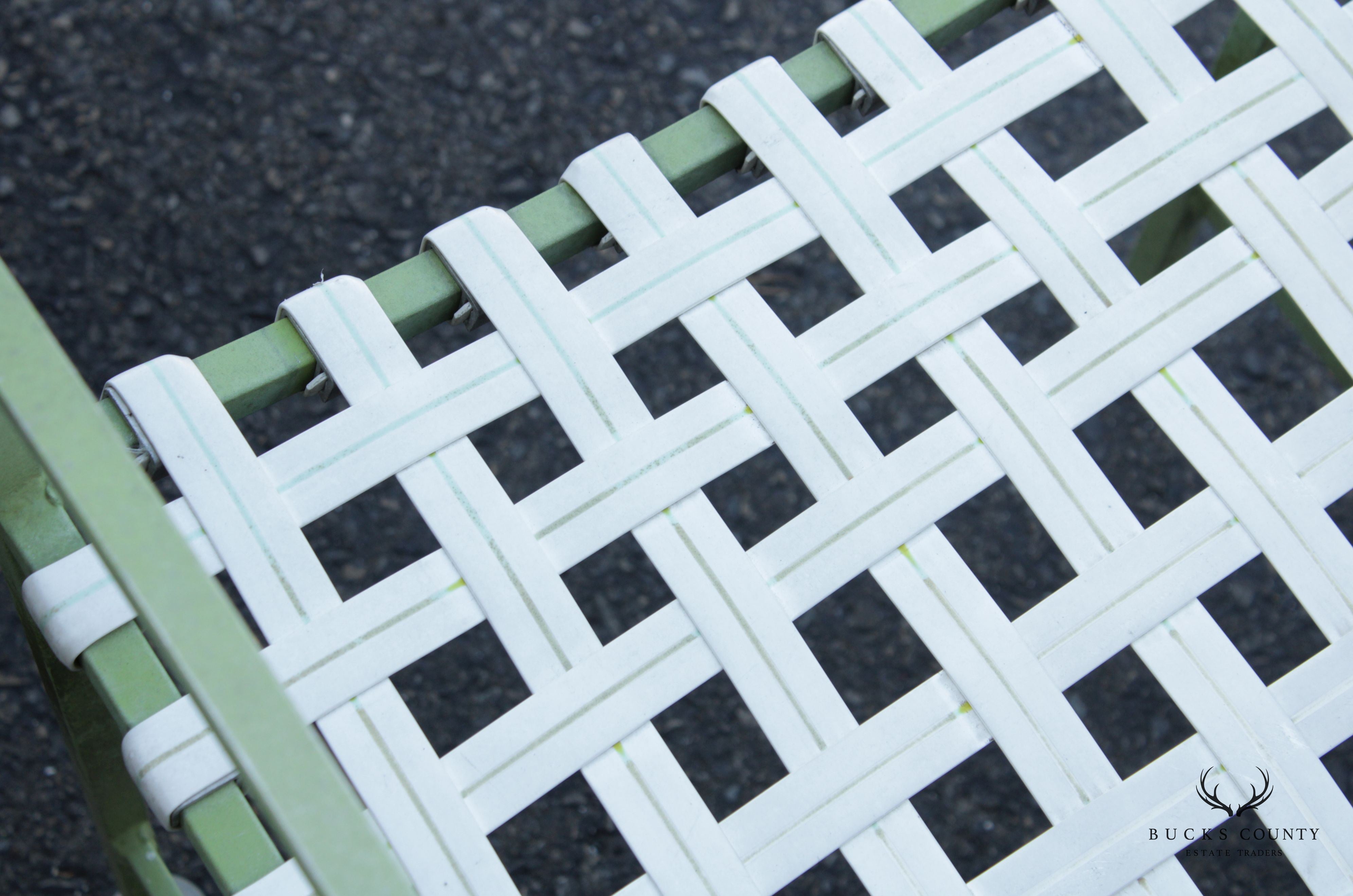 Vintage Five-Piece Aluminum Patio Table and Chairs