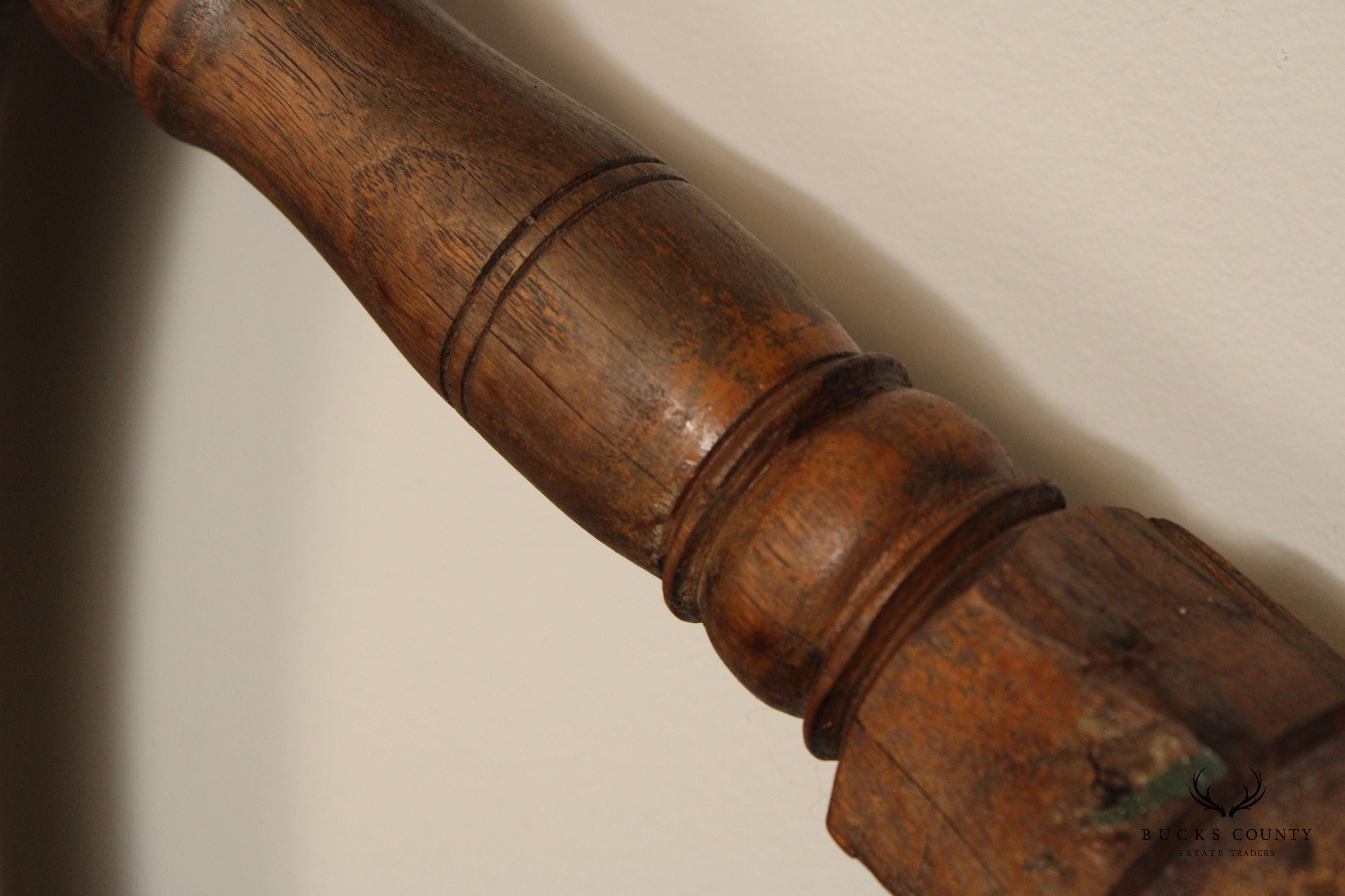 Antique Eight Spoke Hardwood and Iron Ship's Wheel