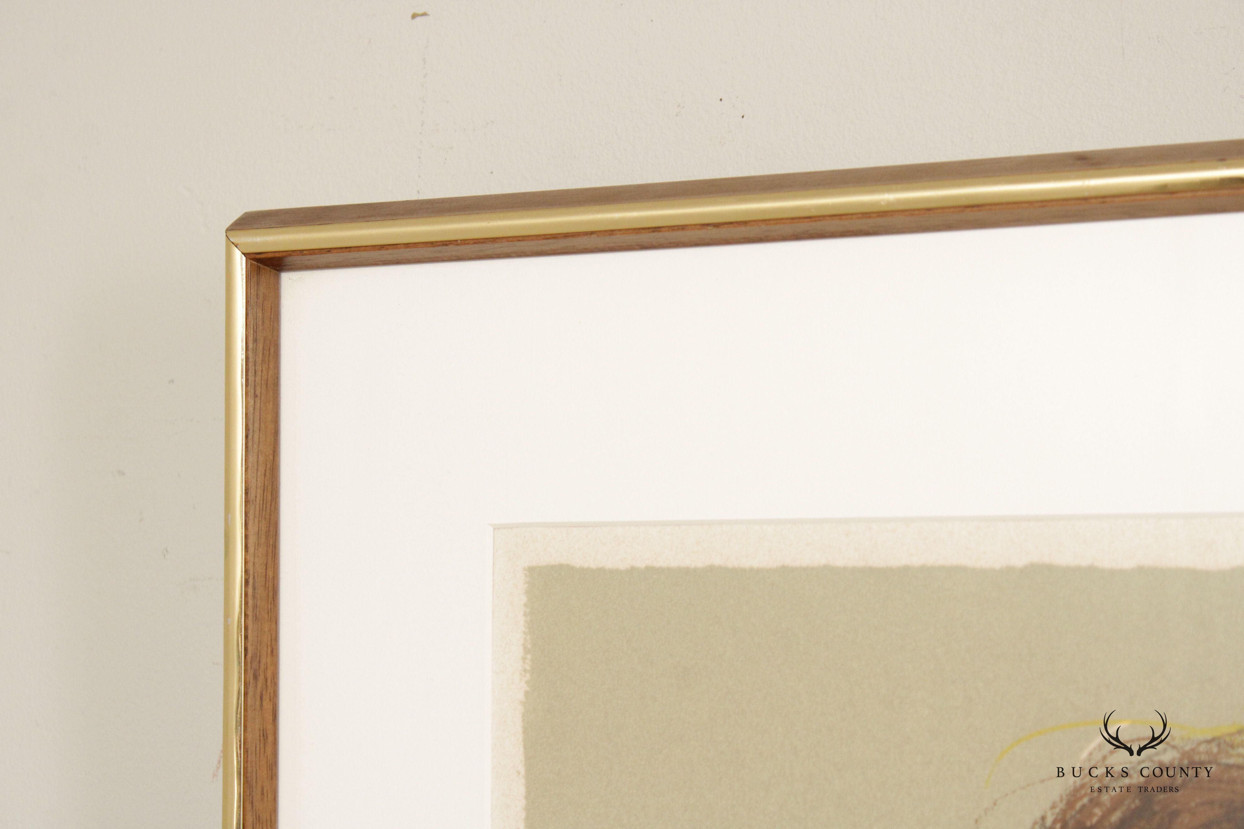 Jacques Pecnard 'Claudine' Lithograph, Custom Framed