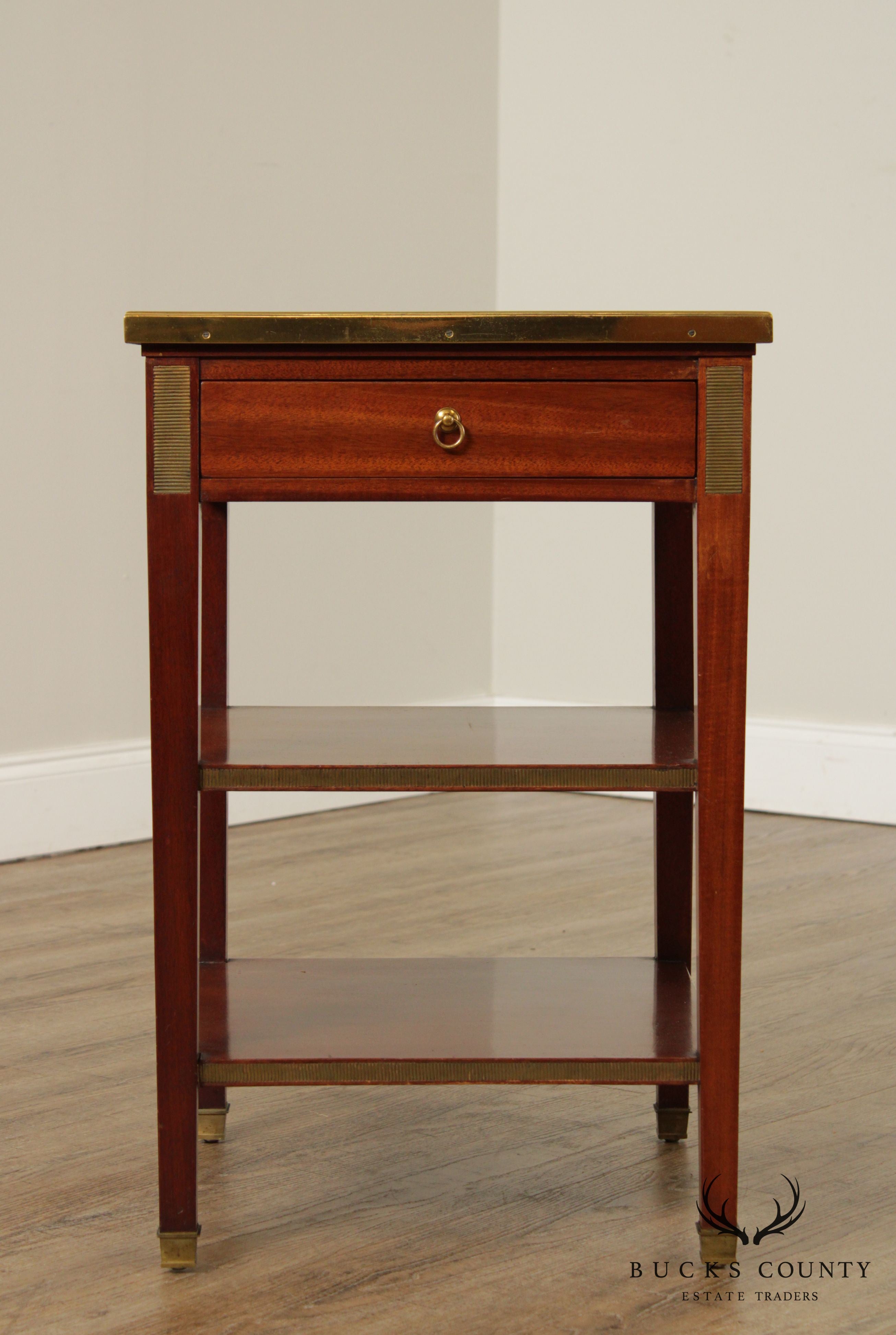 Edward Garratt Directoire Style Mahogany Marble Top Side Table