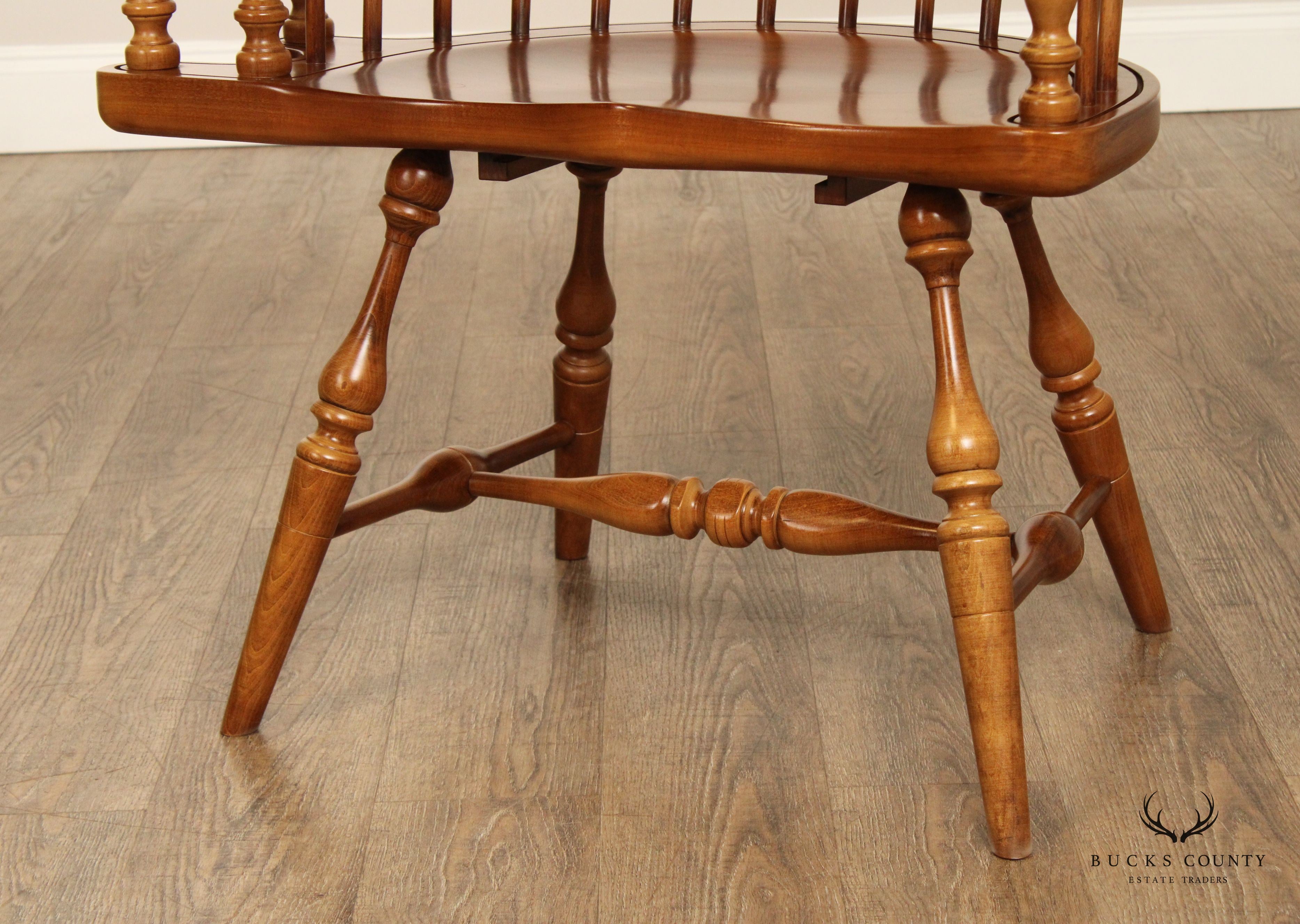 FREDERICK DUCKLOE CHERRY WINDSOR STYLE WRITING ARMCHAIR