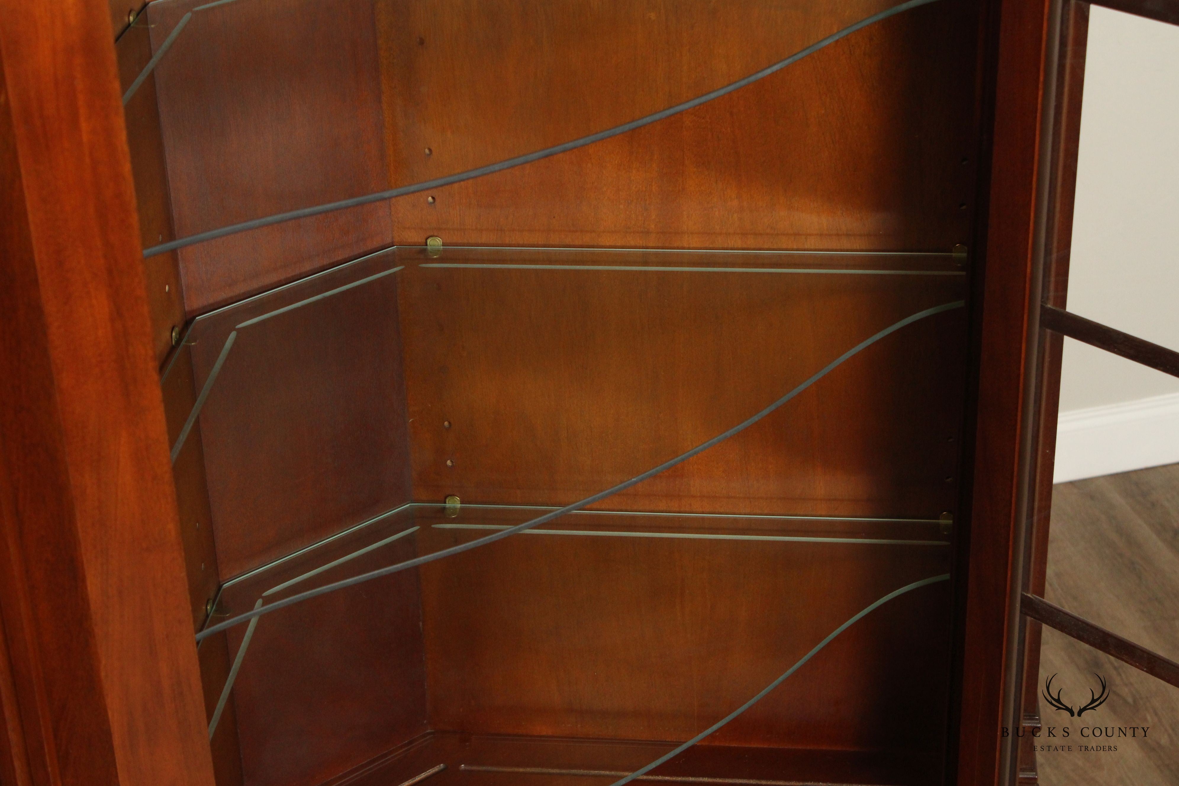 Councill Chippendale Style Mahogany Corner Cabinet