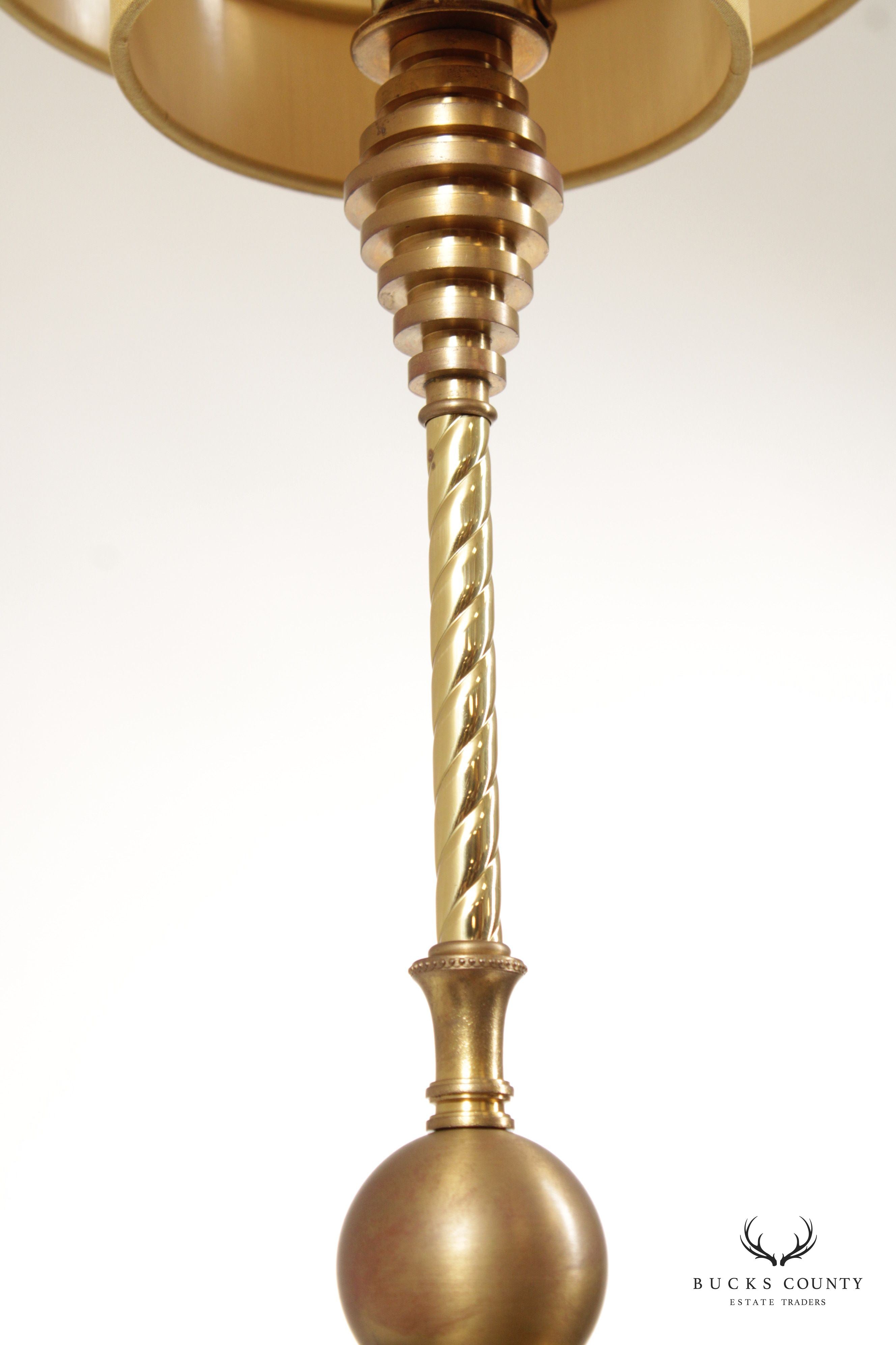 Chelsea House Modern Style Brass And Onyx Table Lamp