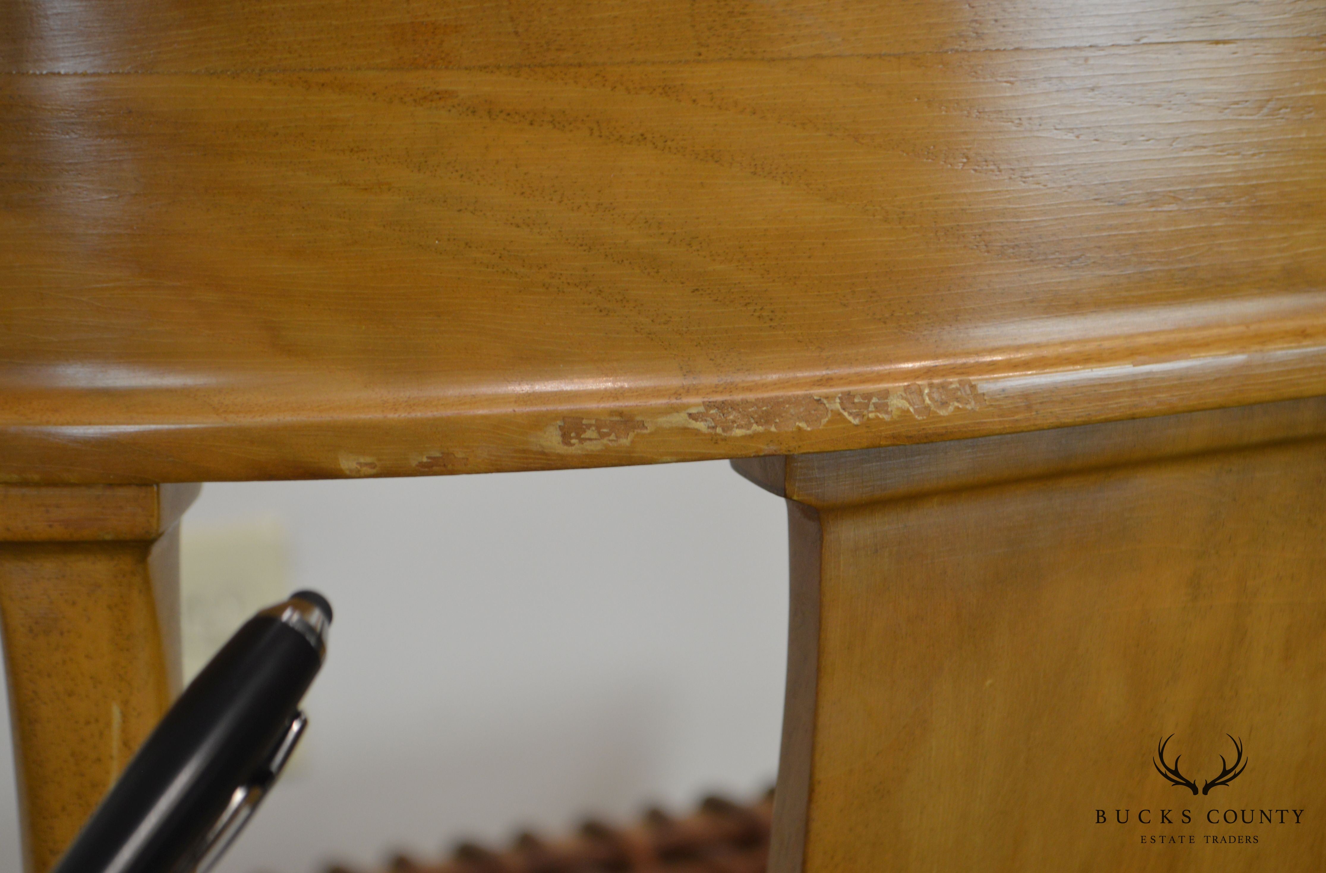 T. H. Robsjohn Gibbings Saridis of Athens Walnut & Leather Klismos Chair