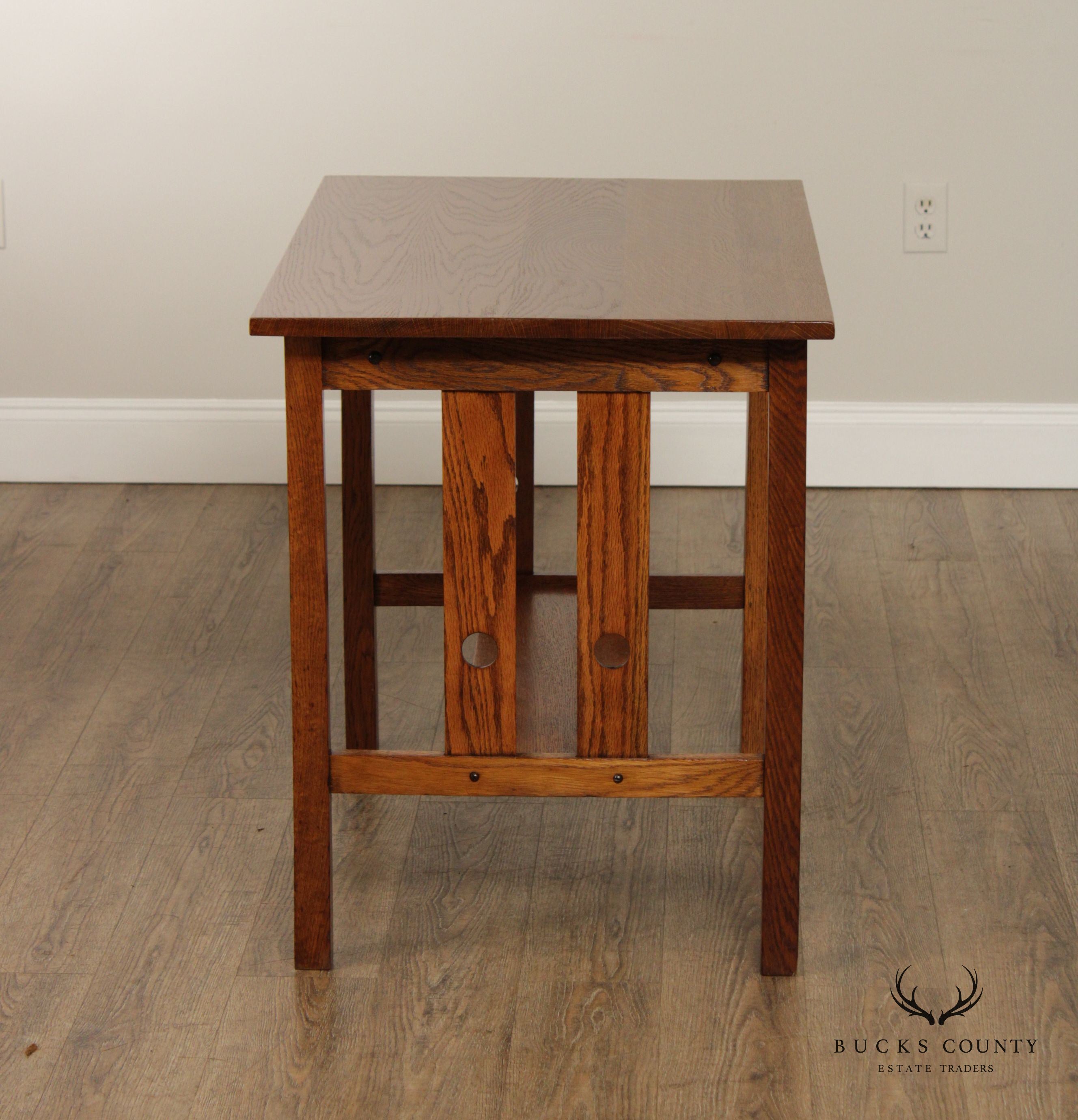 Antique Mission Style Oak Writing Desk