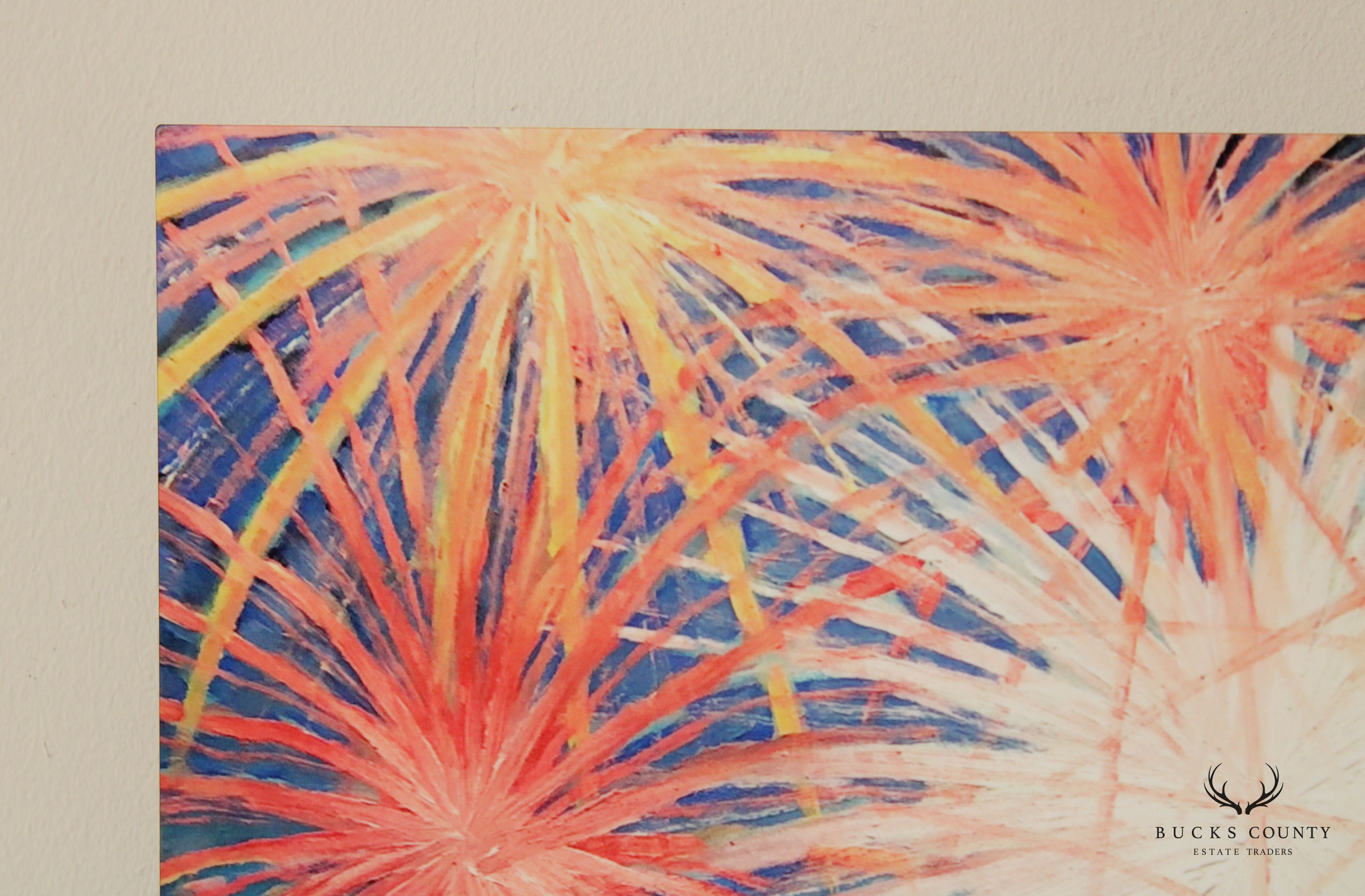 Gordon Hass 'Friday Night Fireworks' Original Oil Painting