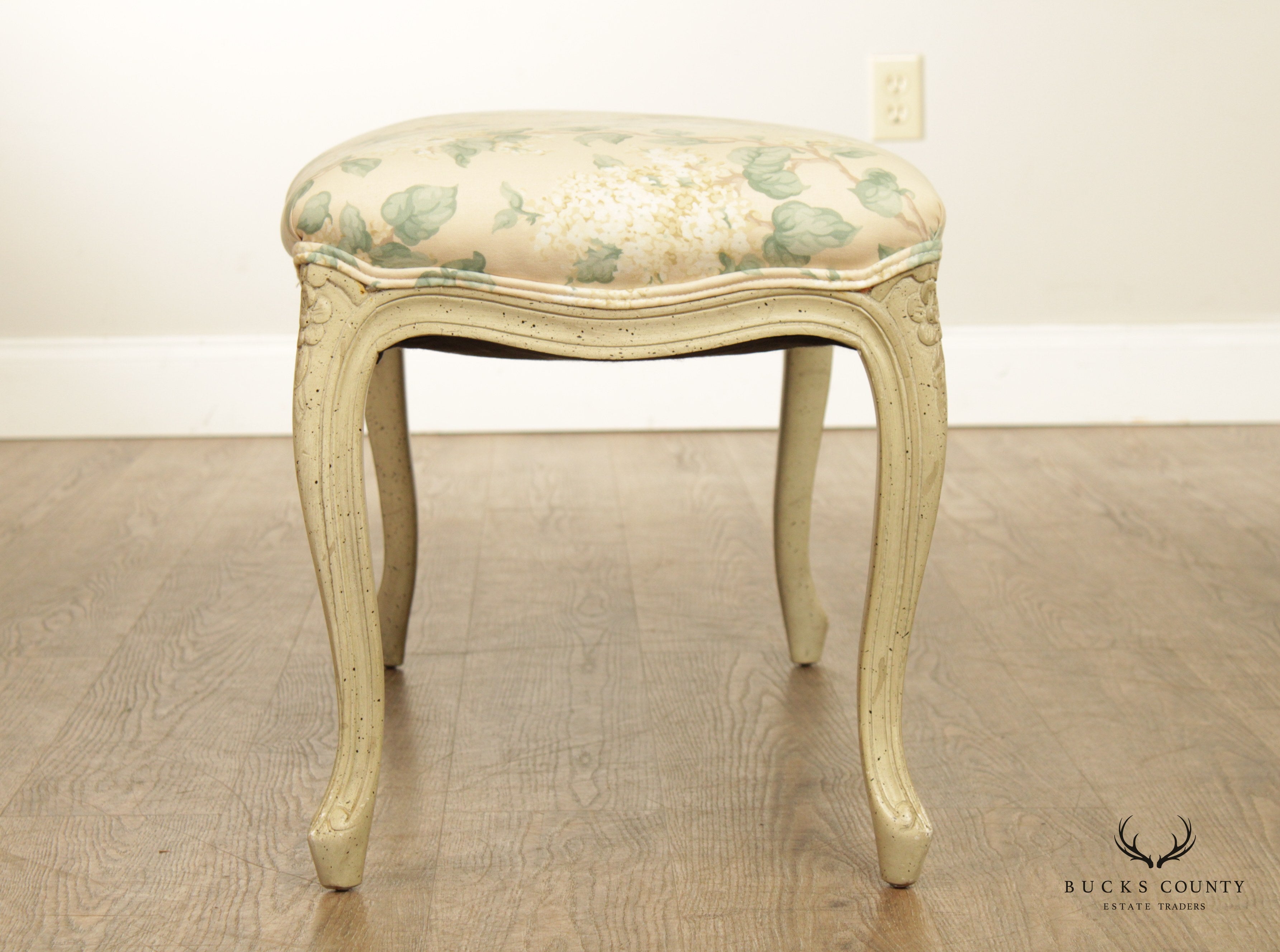 French Louis XV Style Painted Window Bench