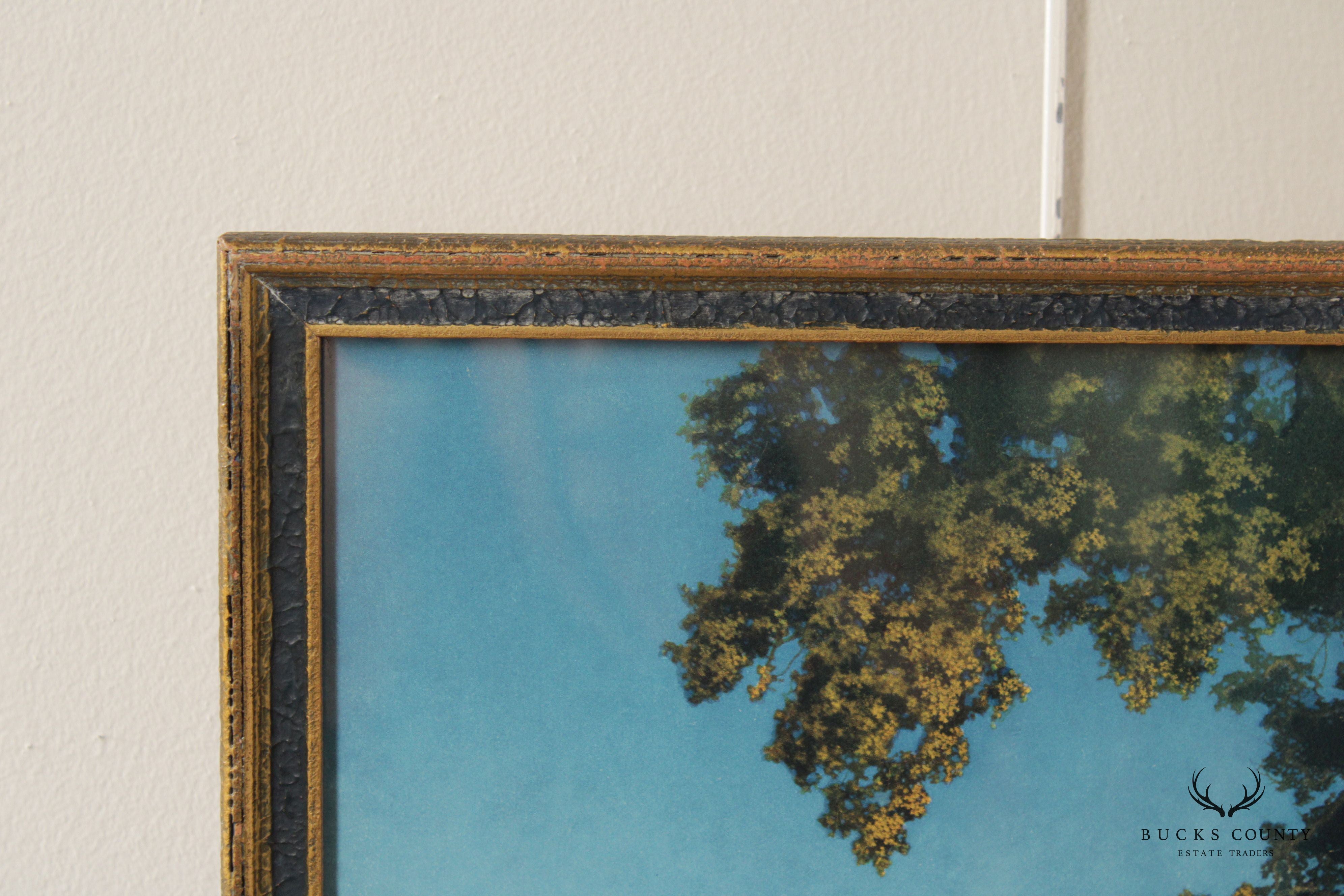 Maxfield Parrish Arts & Crafts Framed 'The Lute Players' Print