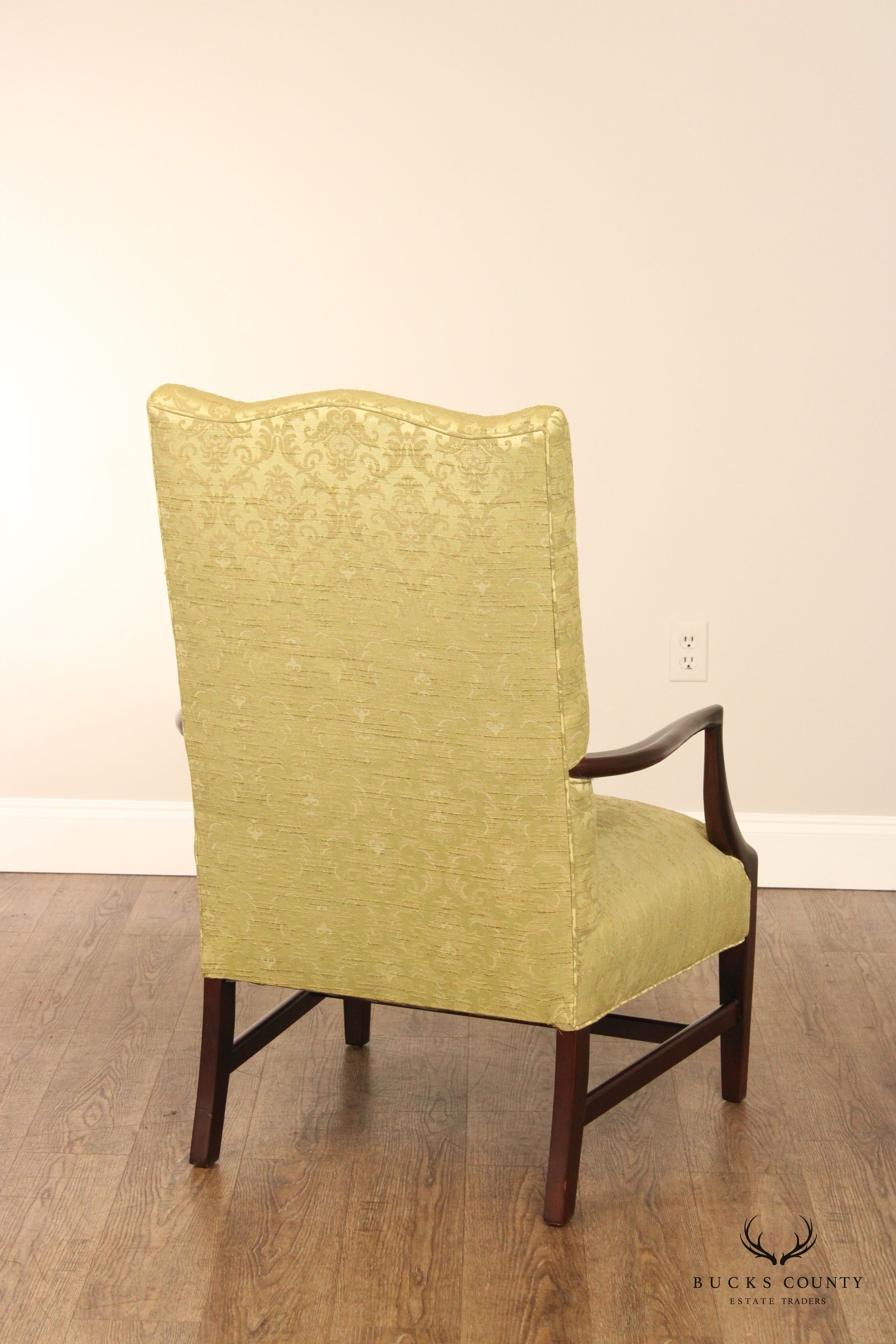 Chippendale Style Mahogany Lolling Armchair