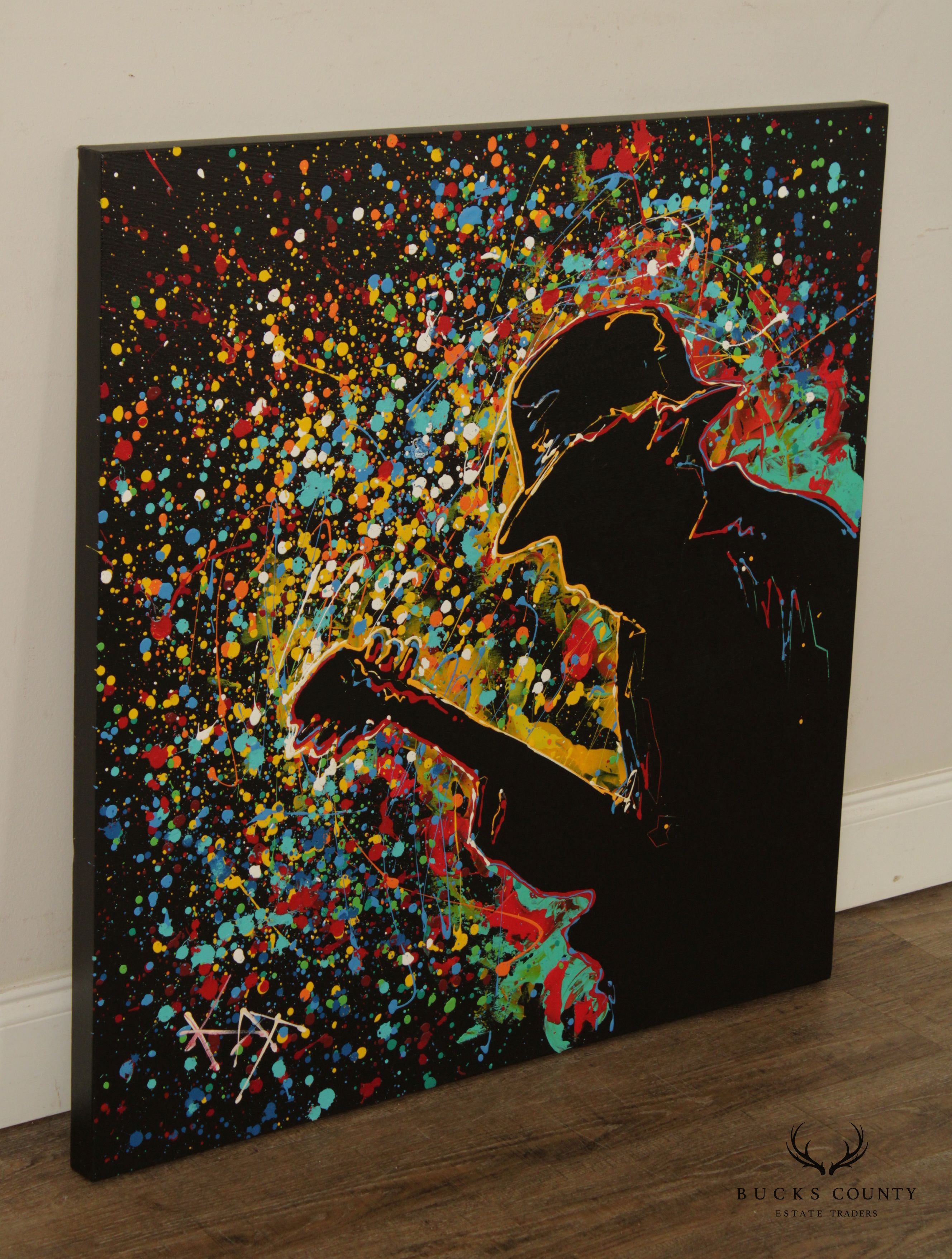KAT Abstract Pop Art Musician Original Painting