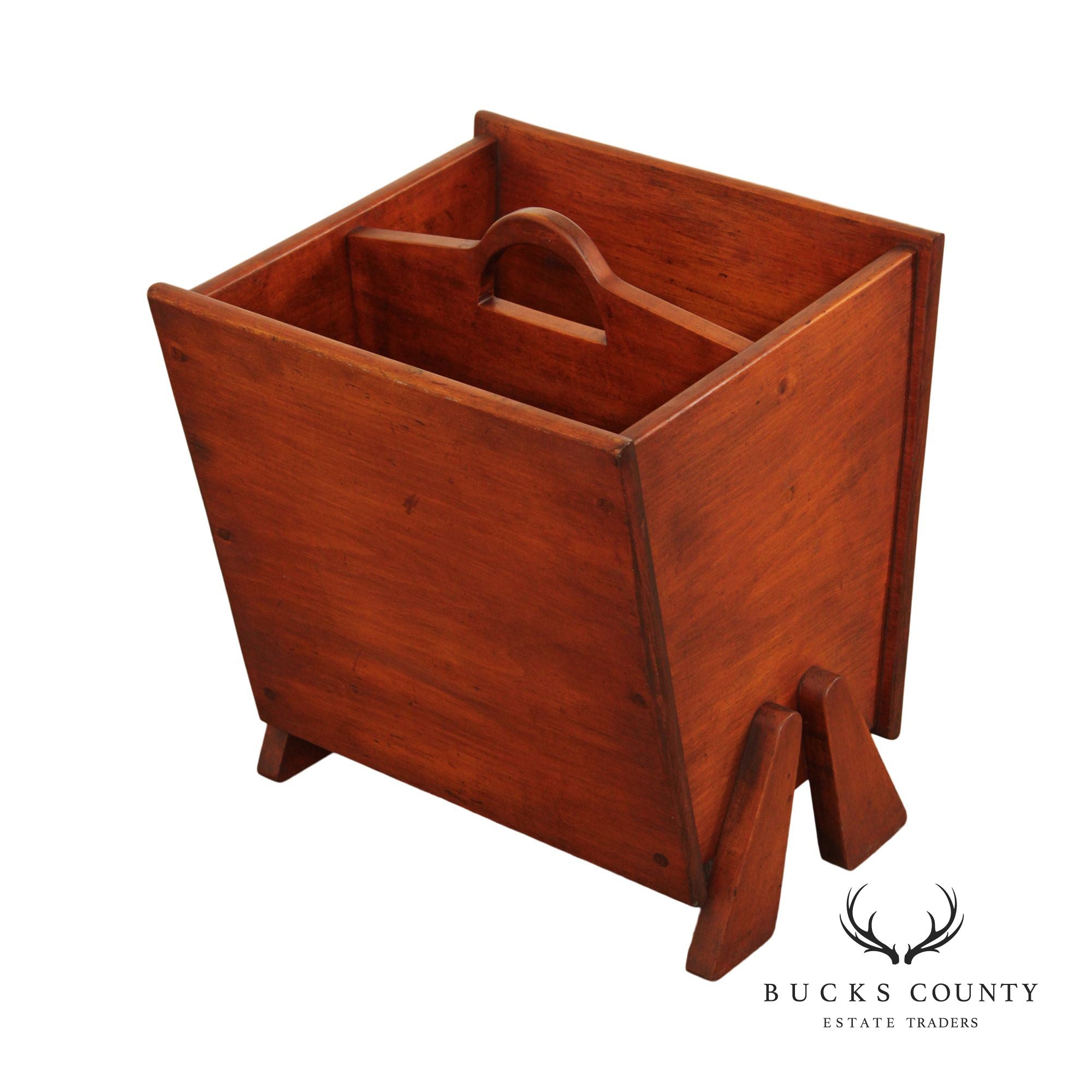 Vintage Cushman Creation Maple Magazine Stand